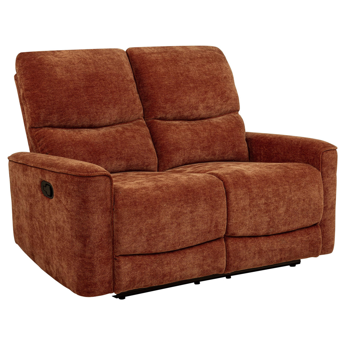 Navarro Chenille Upholstered Reclining Loveseat Burnt Orange - 609575