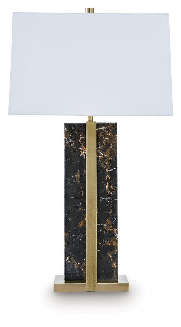 Neonish Black/Gold Finish Table Lamp - L428984