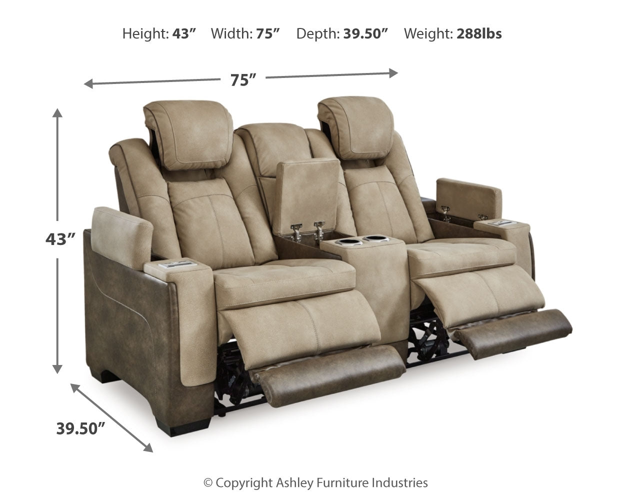 Next-Gen DuraPella Sand Power Reclining Loveseat and Power Recliner - 22003U3