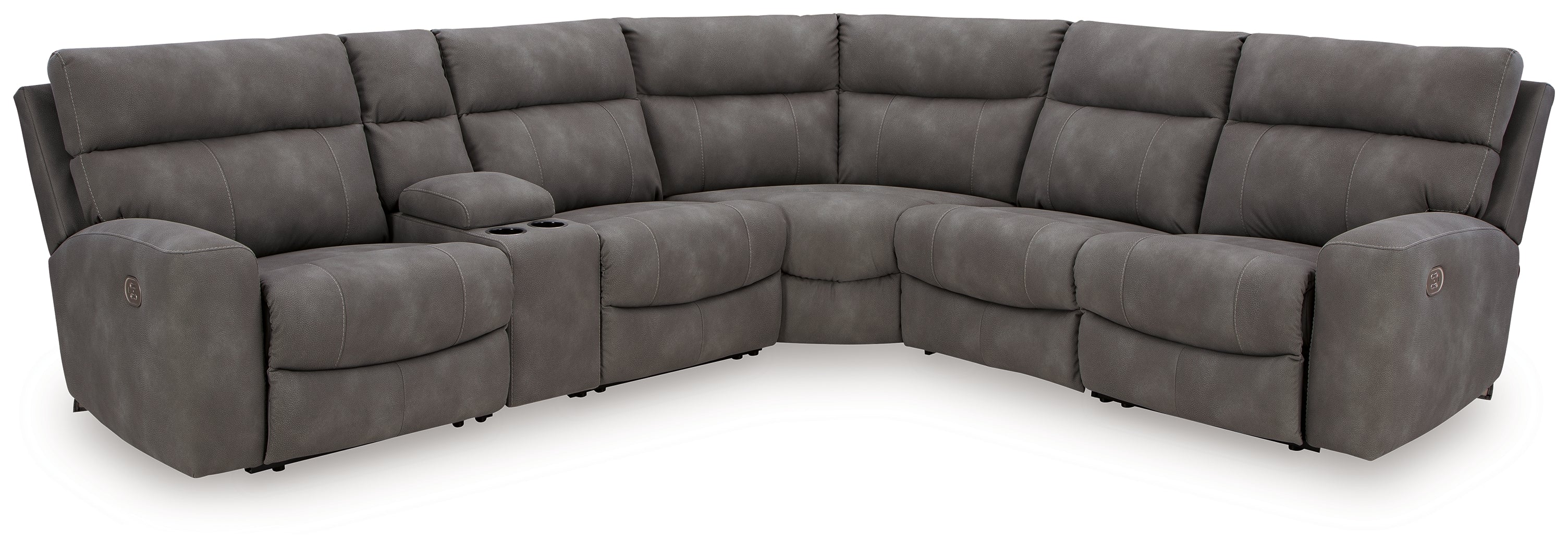 Next-Gen DuraPella Slate 6-Piece Power Reclining Sectional - 61003S7
