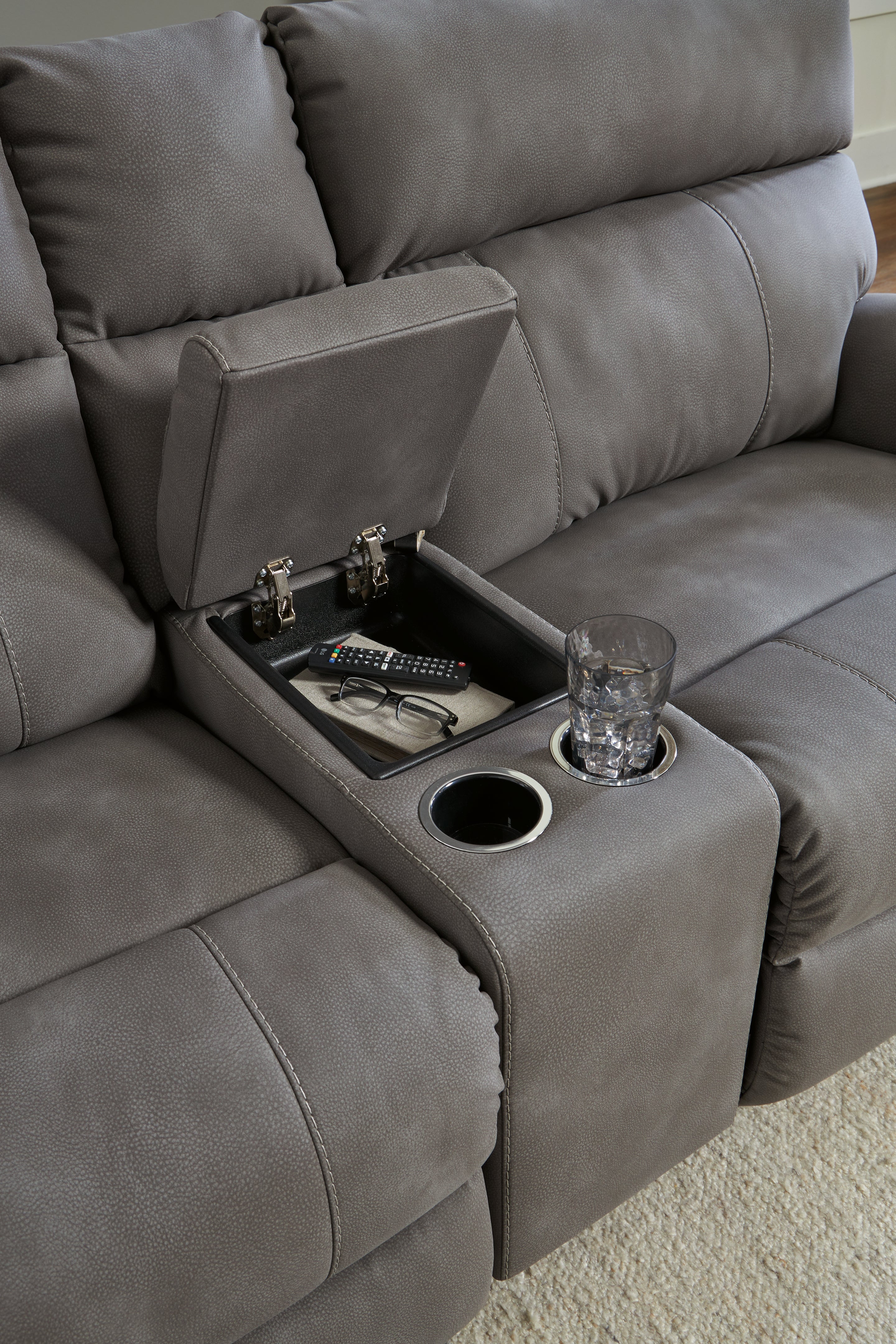 Next-Gen DuraPella Slate 6-Piece Power Reclining Sectional - 61003S7