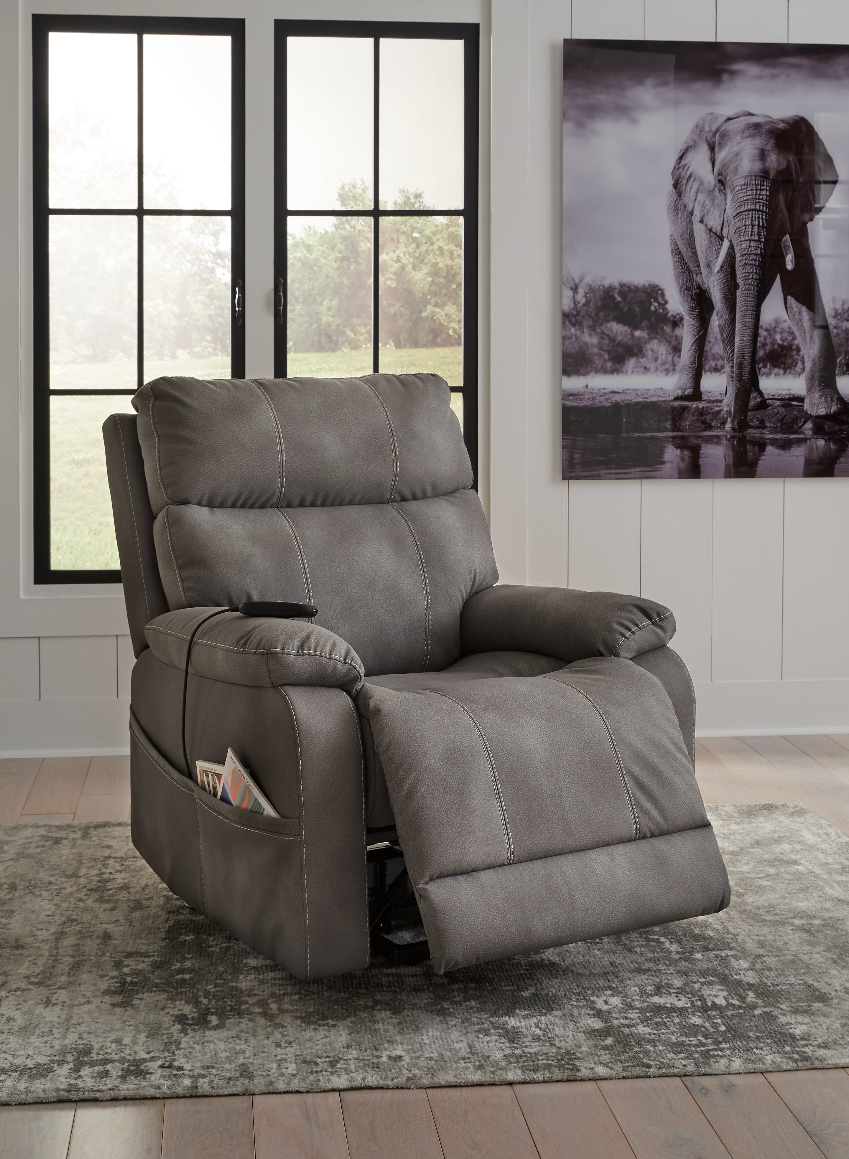 Next-Gen Durapella Slate Power Lift Recliner - 4070812