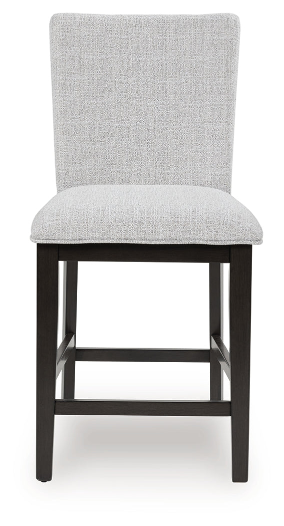 Neymorton Dark Grayish Brown Counter Height Barstool, Set of 2 - D618-124