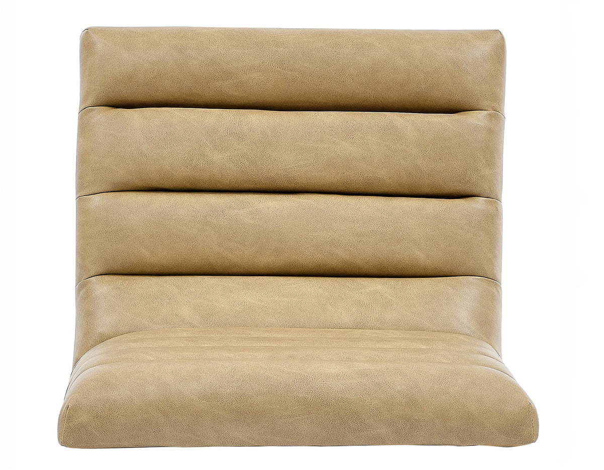 Nicco Side Chair Bucket Seat, Sand Vegan Leather Fabric