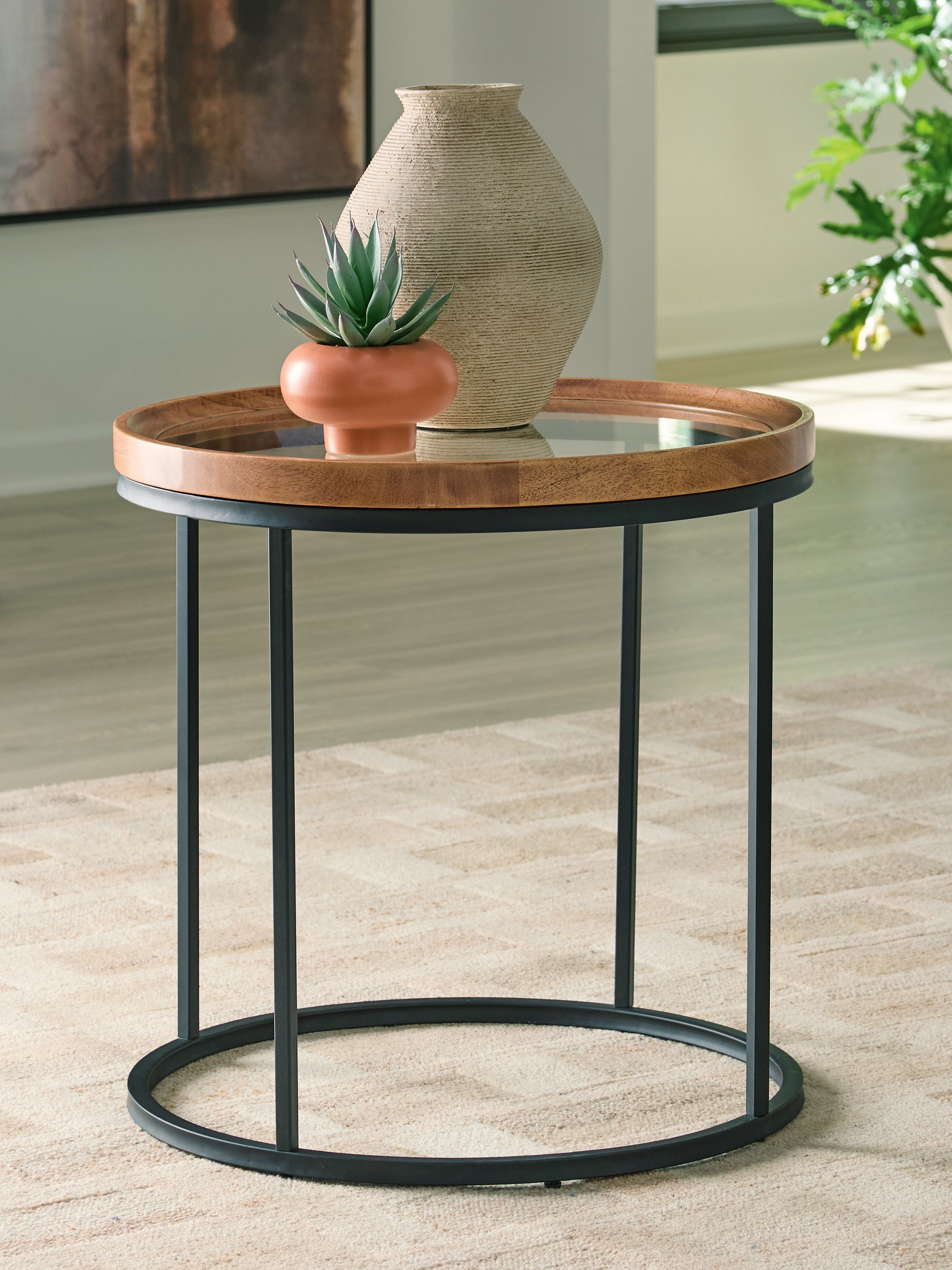Noraluna Medium Brown End Table - T502-6