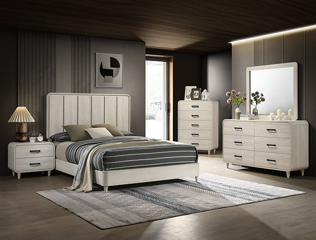 Nyomi Kg Panel Hb/Footboard -White - B4902-K-HBFB