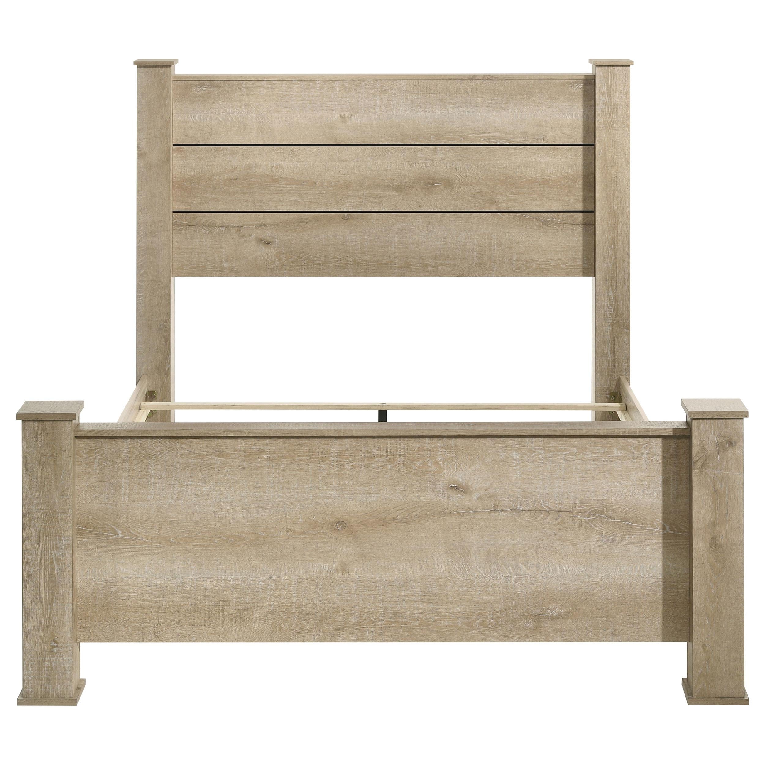 Oakglen 55-inch Queen Panel Bed Weathered Oak - 225101Q