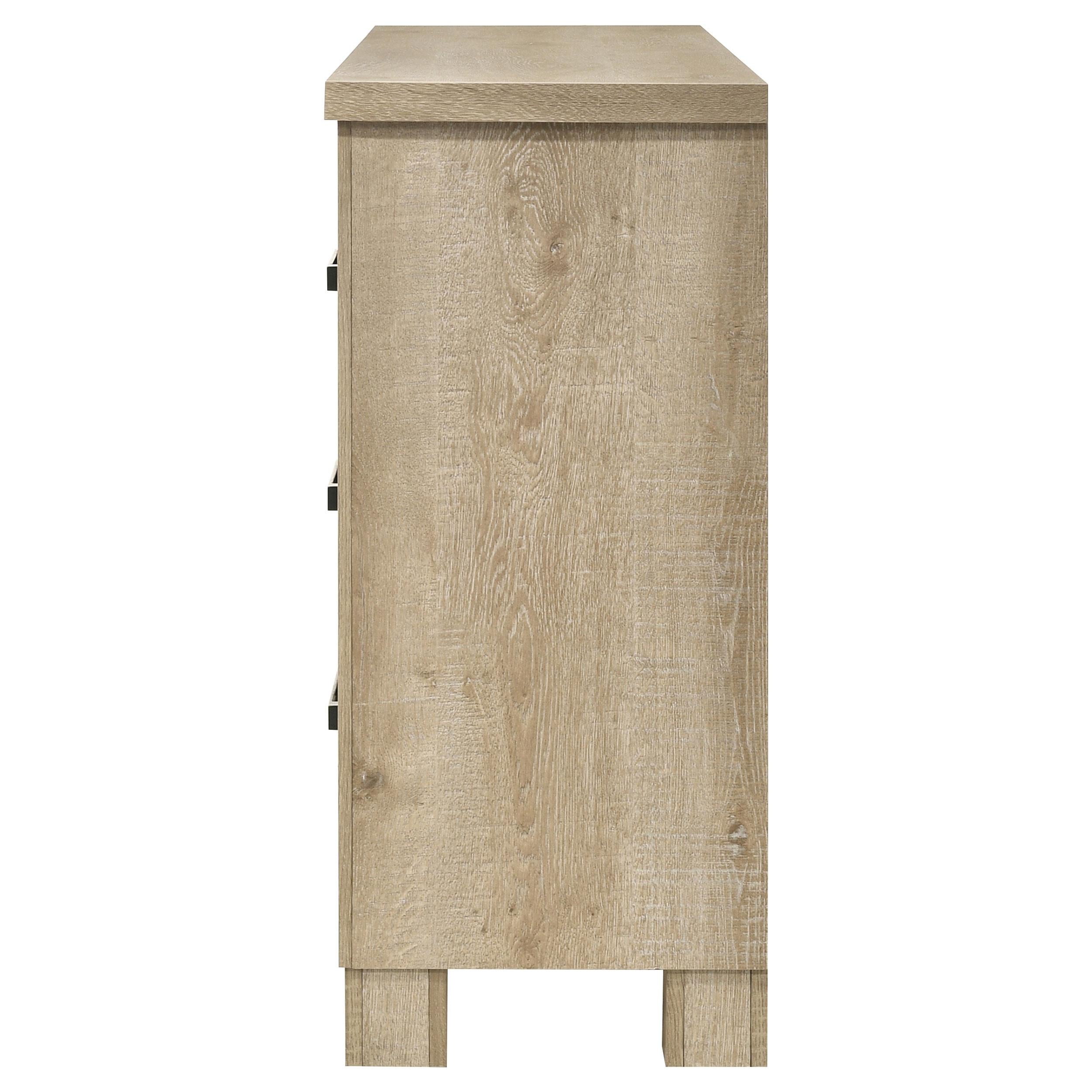 Oakglen 6-drawer Bedroom Dresser Weathered Oak - 225103