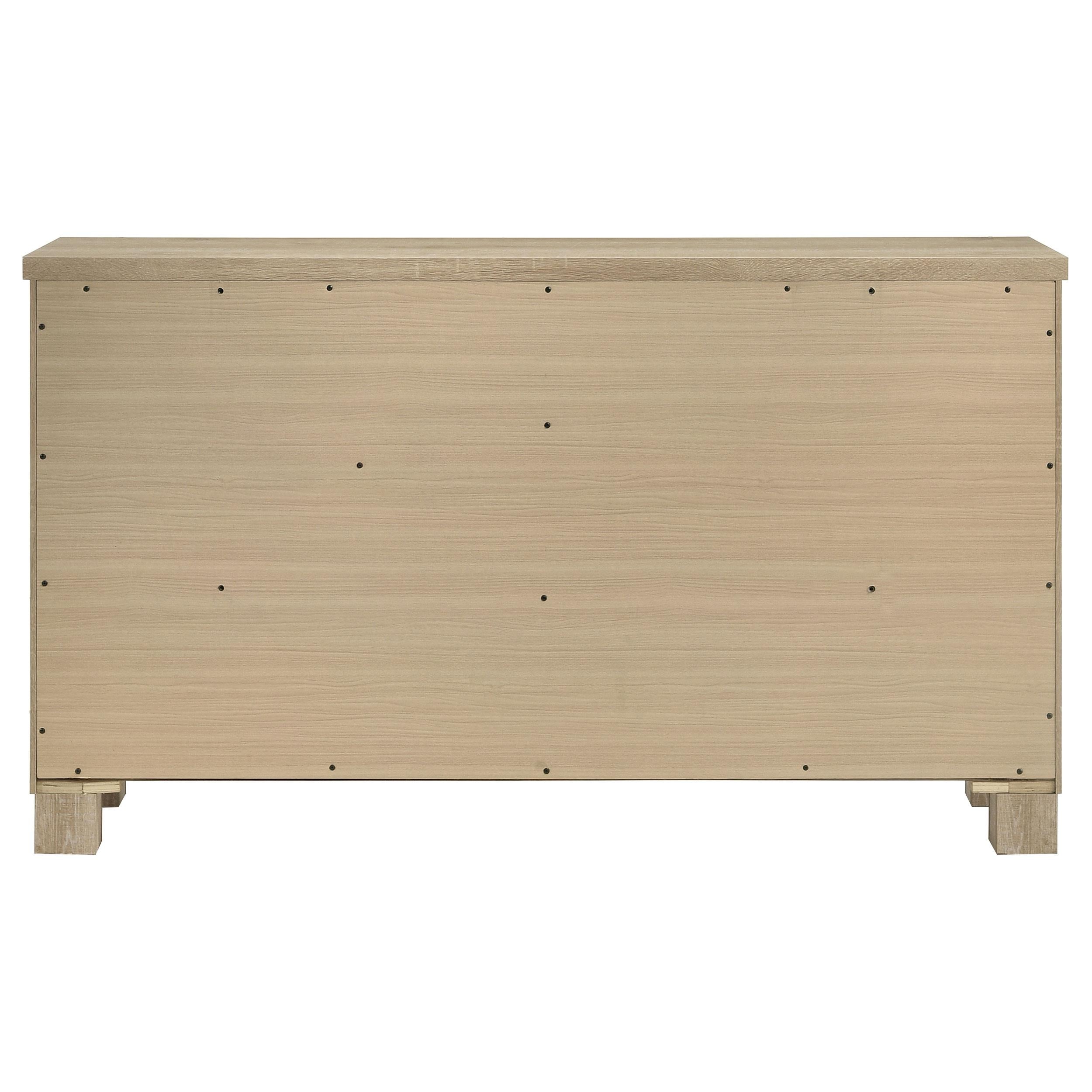 Oakglen 6-drawer Bedroom Dresser Weathered Oak - 225103