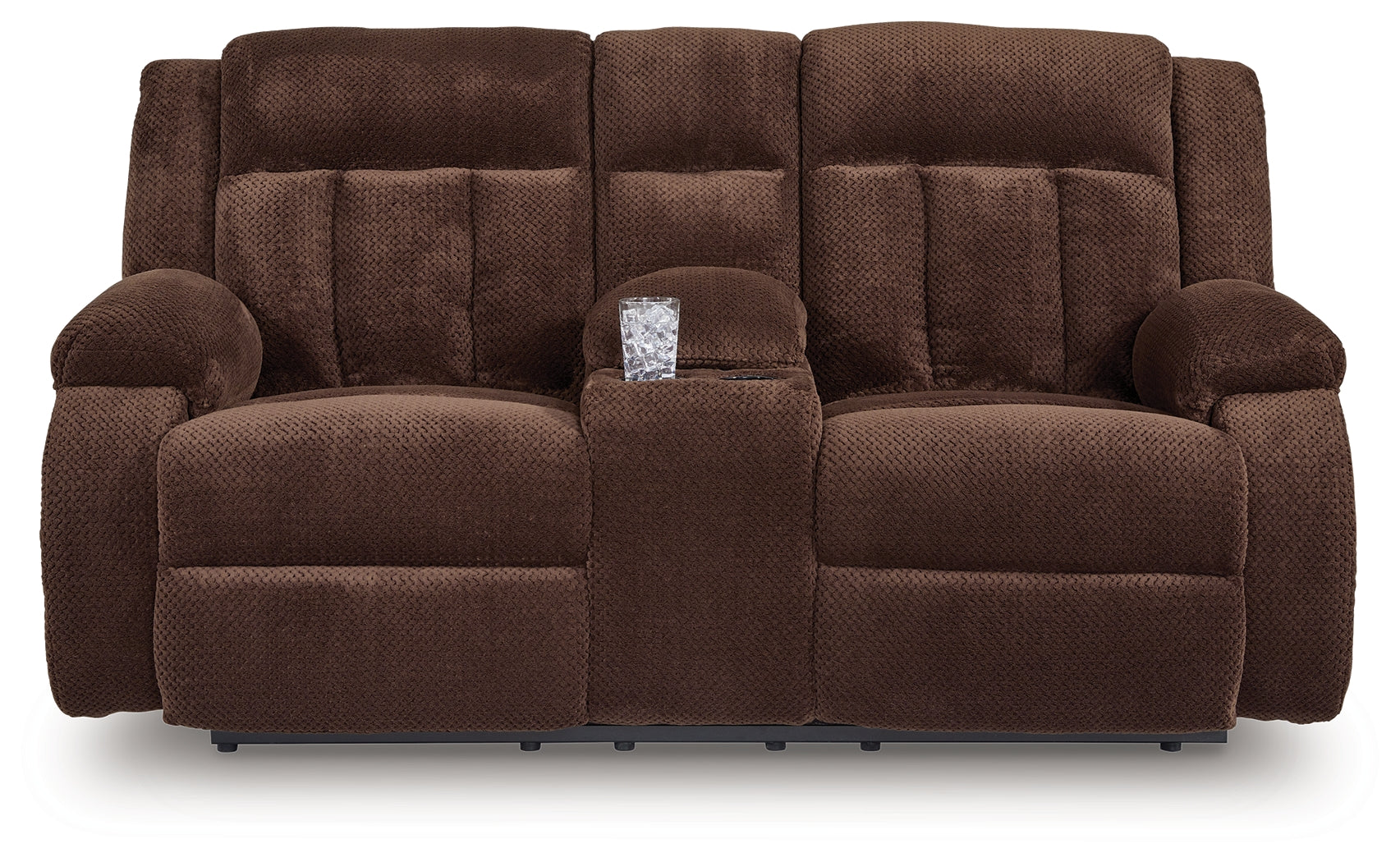 Observation Chocolate Power Reclining Loveseat with Console - PC2140696