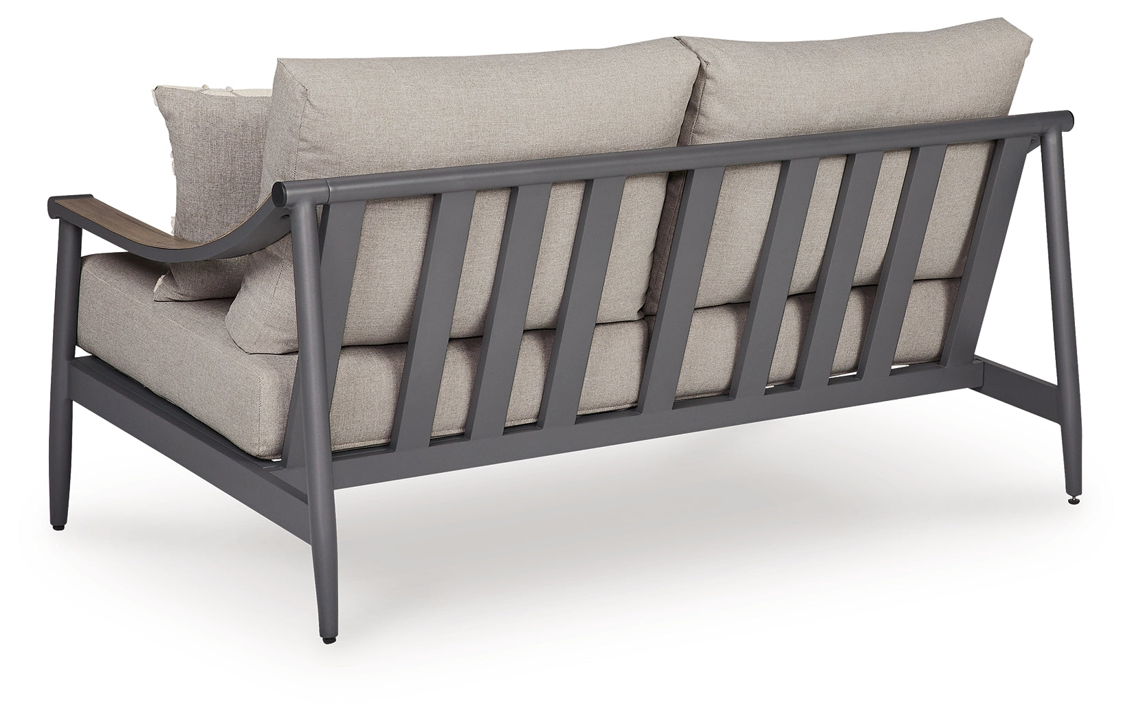 Ocean Beach Gray Outdoor Loveseat with Cushion - PCP510-835