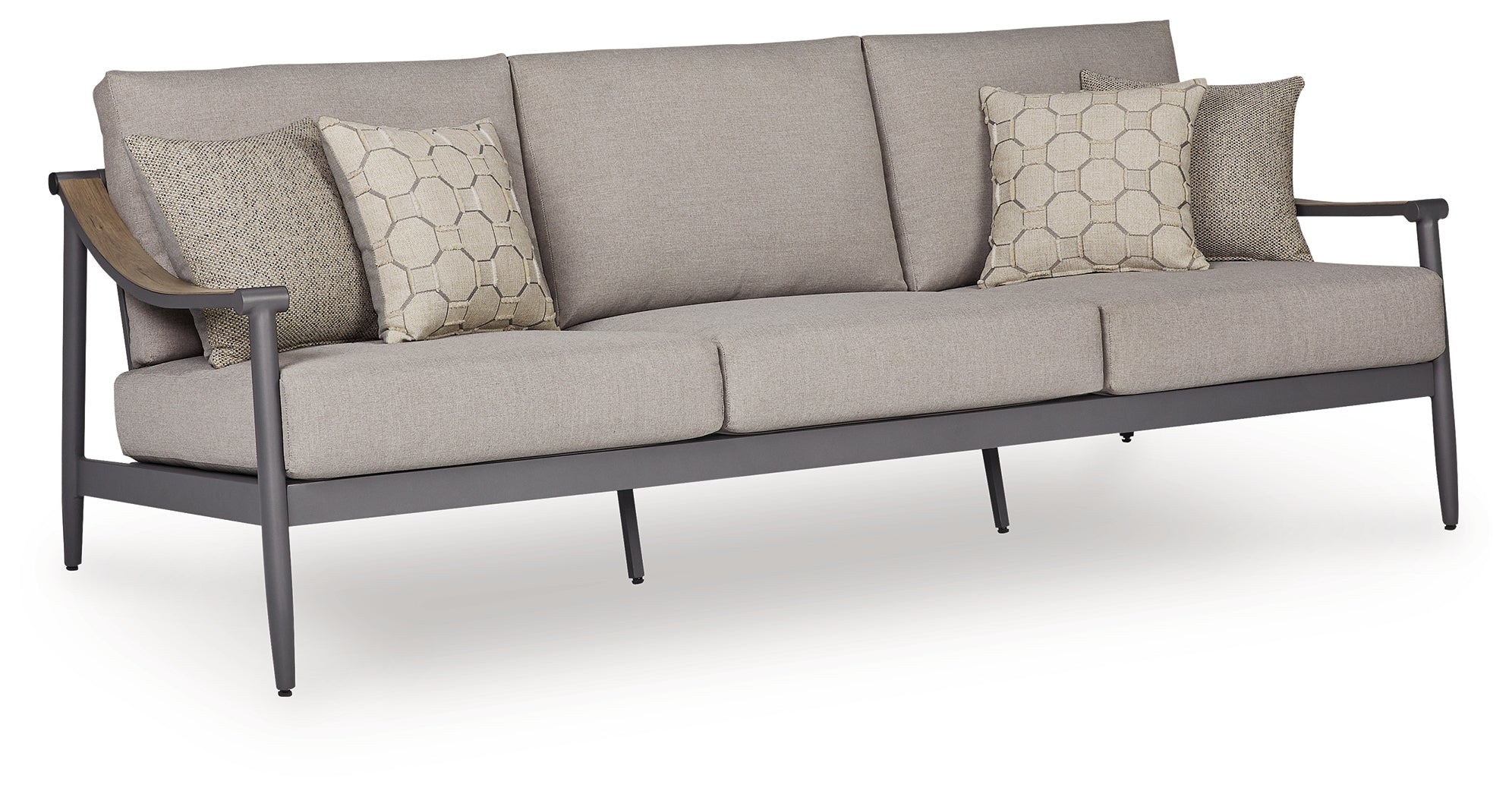 Ocean Beach Gray Outdoor Sofa with Cushion - PCP510-838