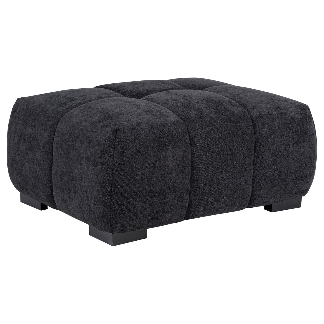 Octavia Fabric Rectangular Upholstered Ottoman Black - 511064