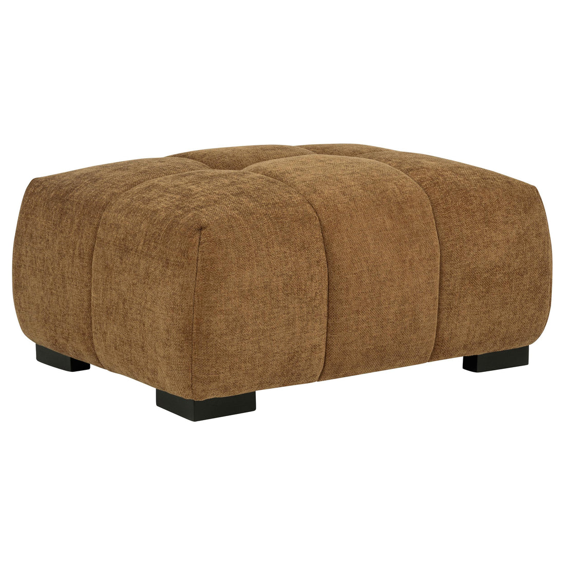 Octavia Fabric Upholstered Rectangular Ottoman Amber - 509344