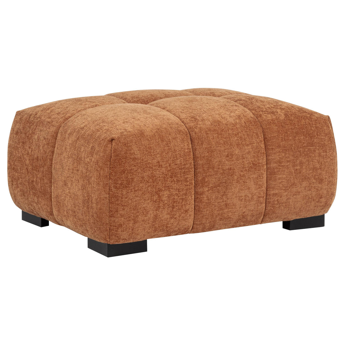 Octavia Fabric Upholstered Rectangular Ottoman Orange - 509354