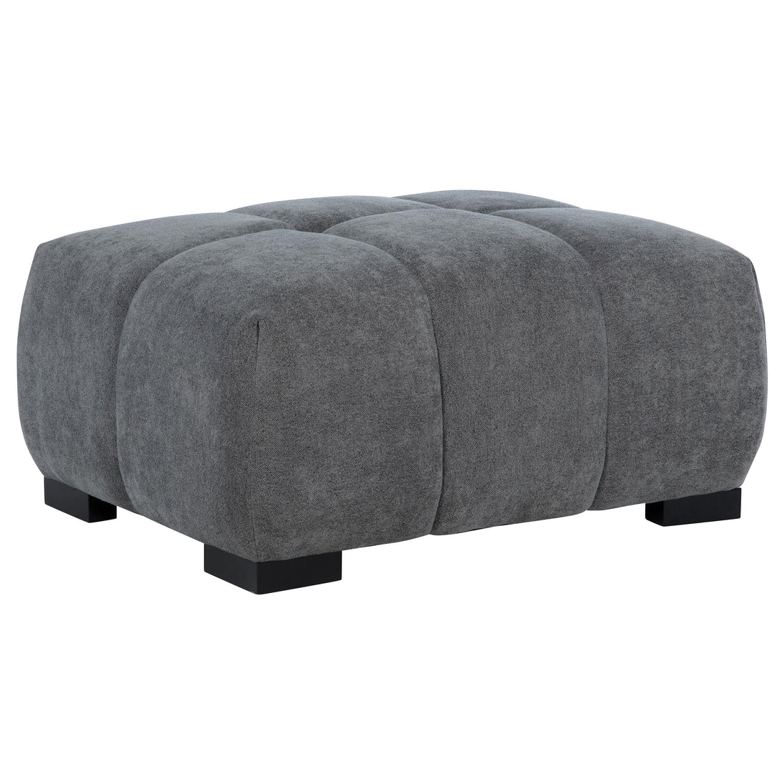 Octavia Upholstered Rectangular Ottoman Charcoal Grey - 509968