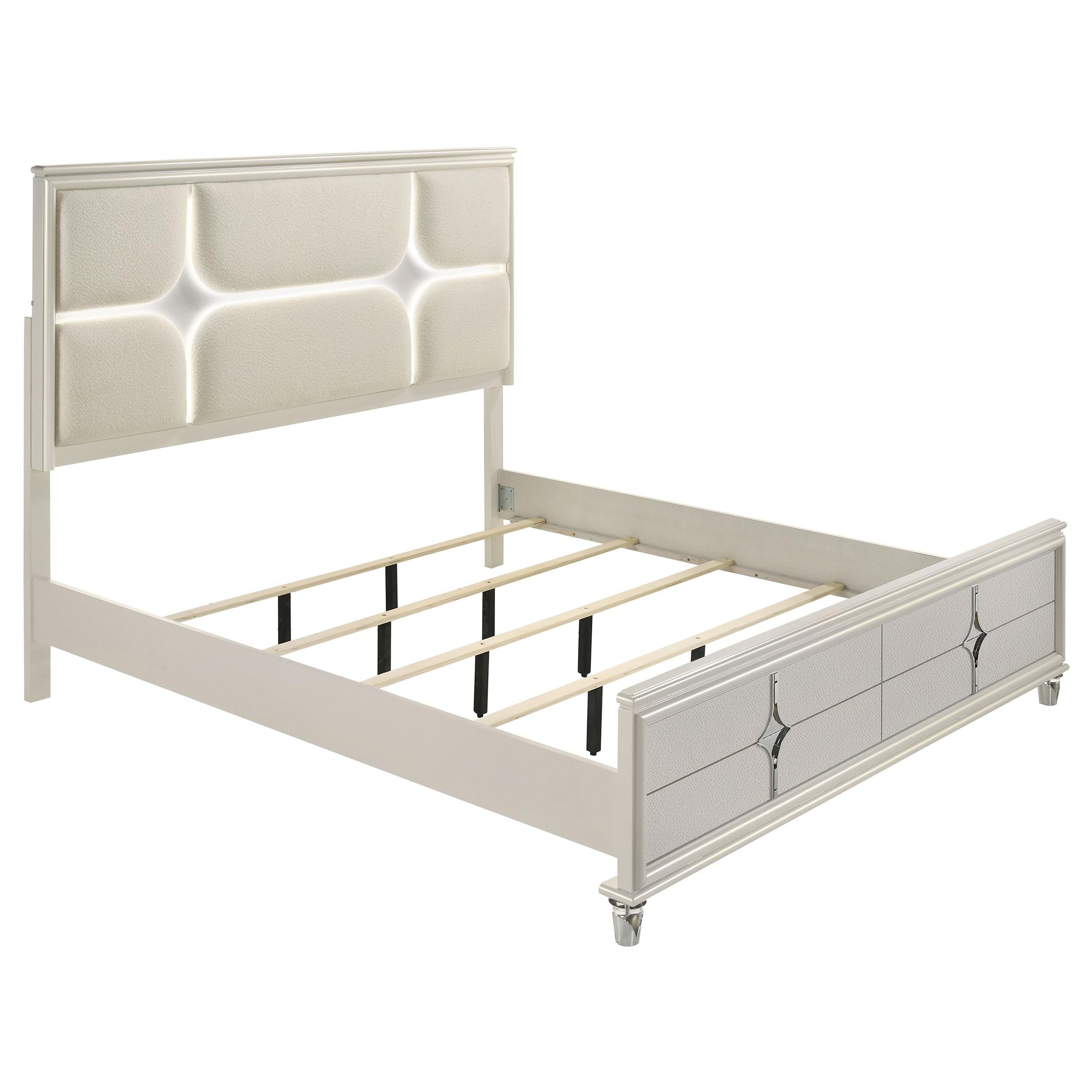 Olivia 5-piece Queen Bedroom Set Pearl White - 224951Q-S5