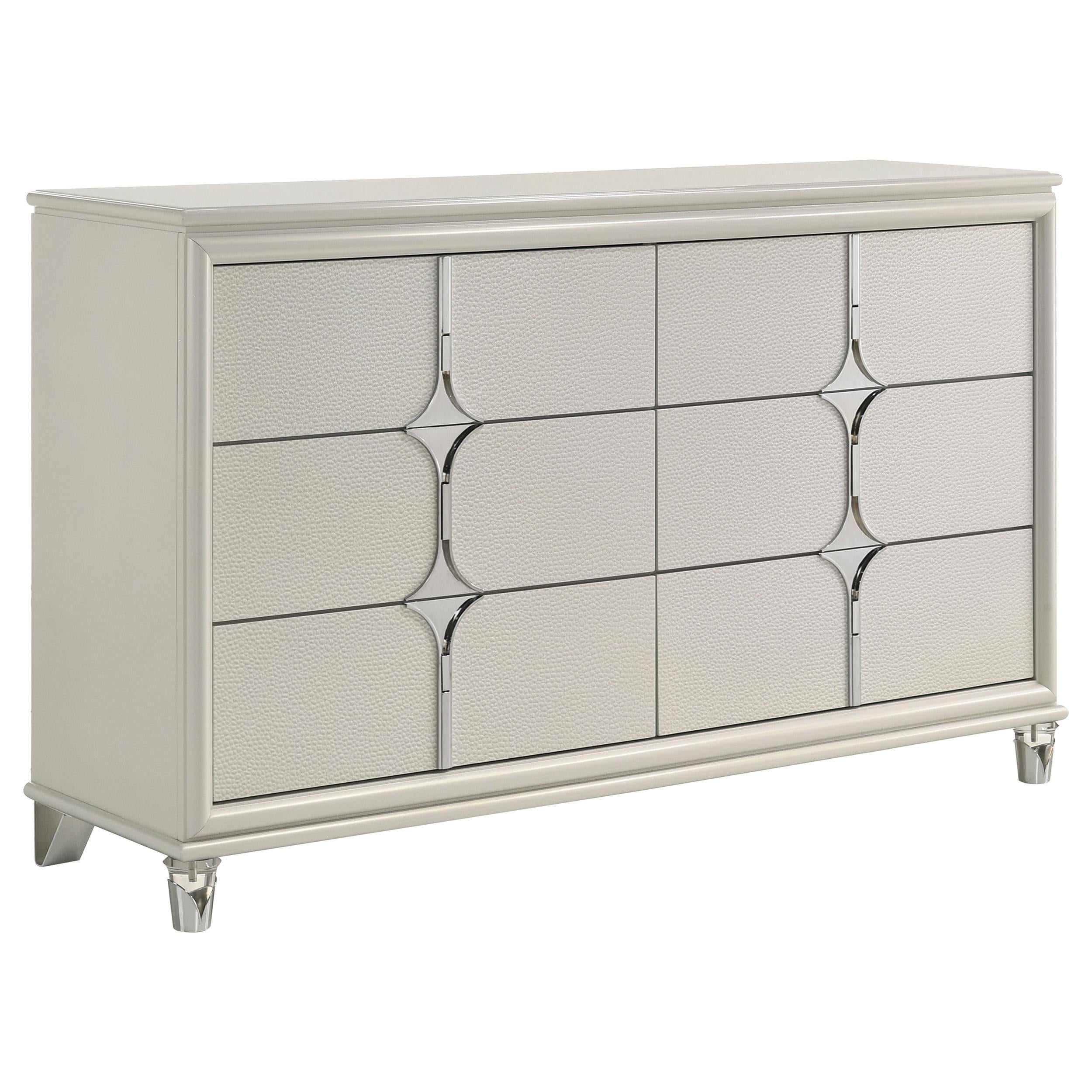 Olivia 5-piece Queen Bedroom Set Pearl White - 224951Q-S5