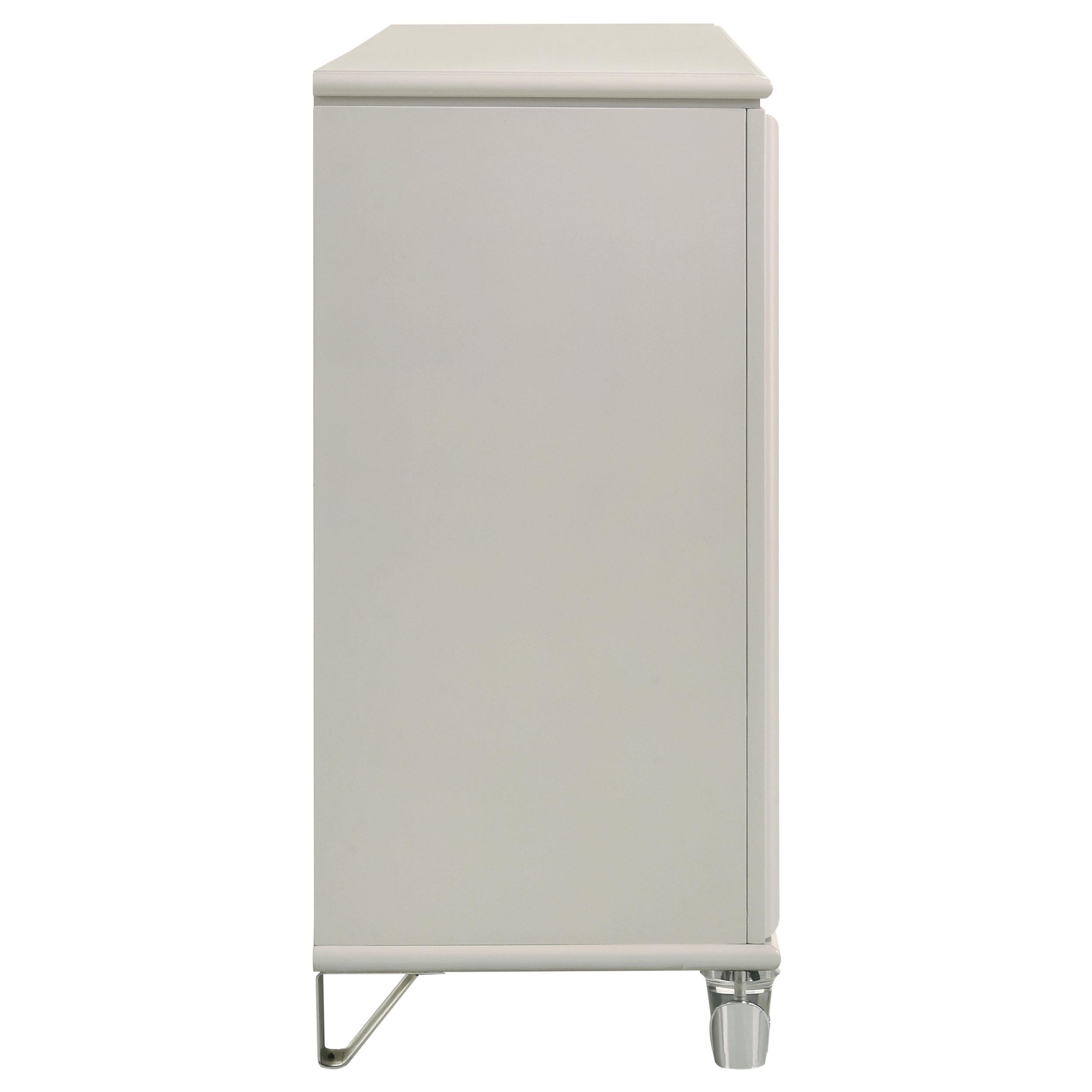 Olivia 6-drawer Dresser Cabinet Pearl White - 224953