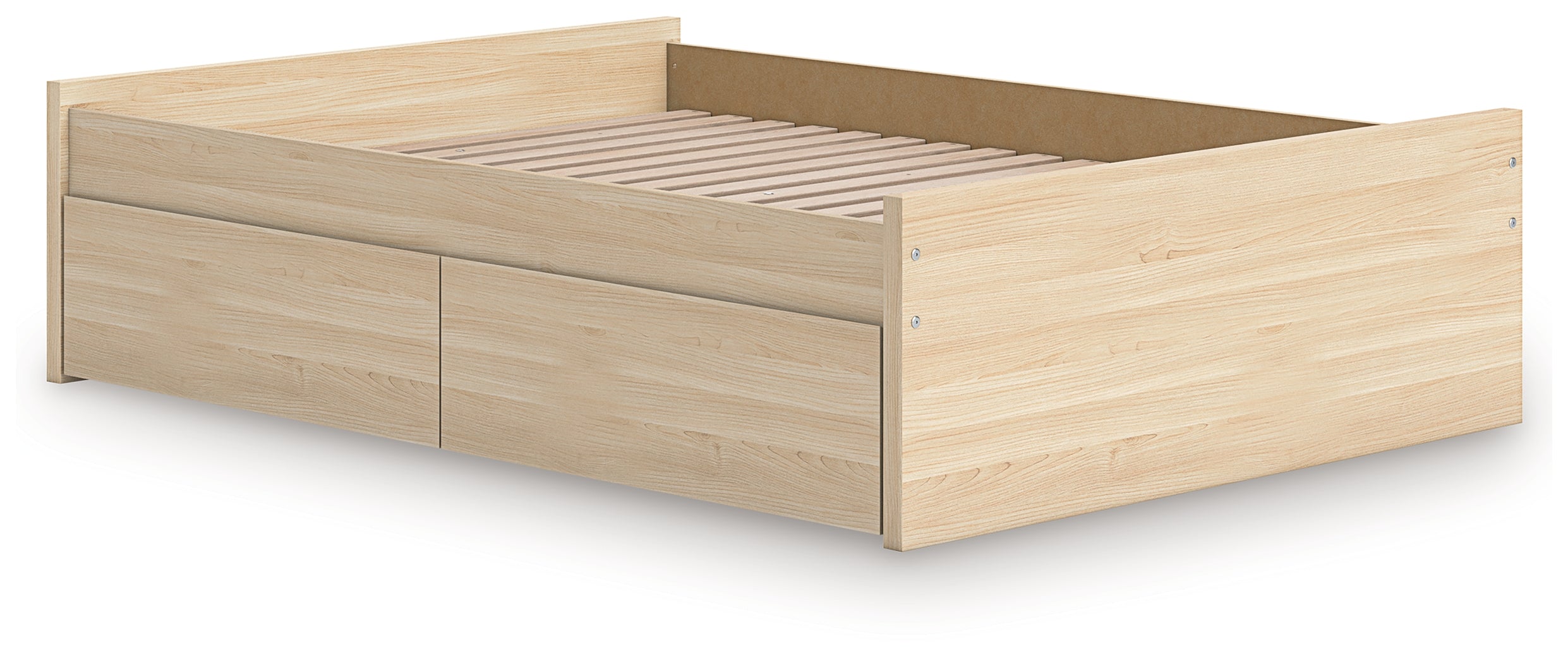 Onita Natural Full Platform Bed with 1 Side Storage - EB9632B8