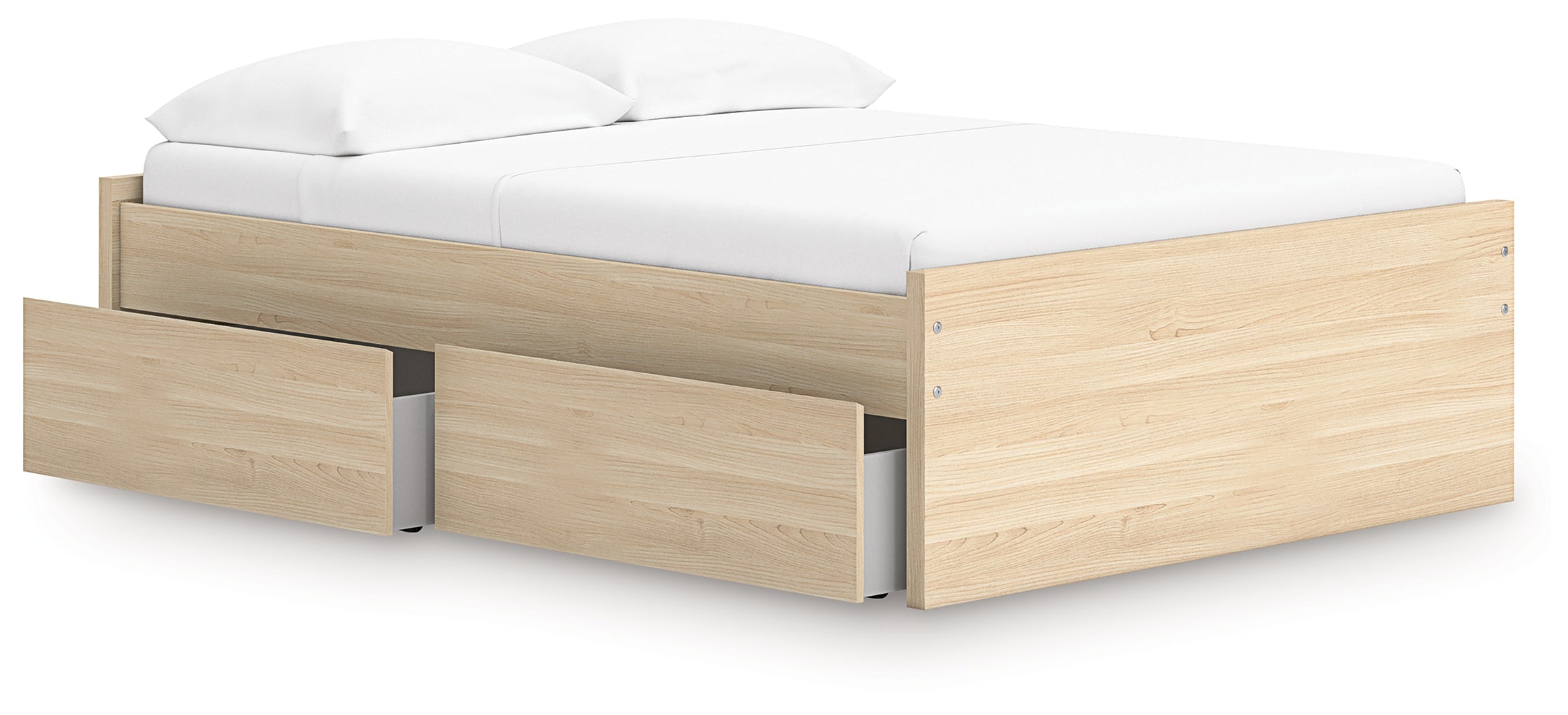 Onita Natural Full Platform Bed with 1 Side Storage - EB9632B8