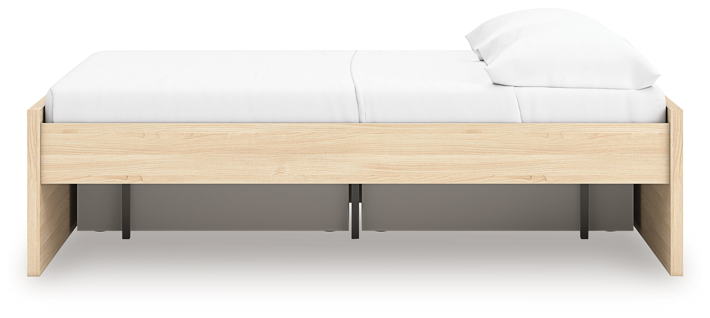 Onita Natural Full Platform Bed with 1 Side Storage - EB9632B8
