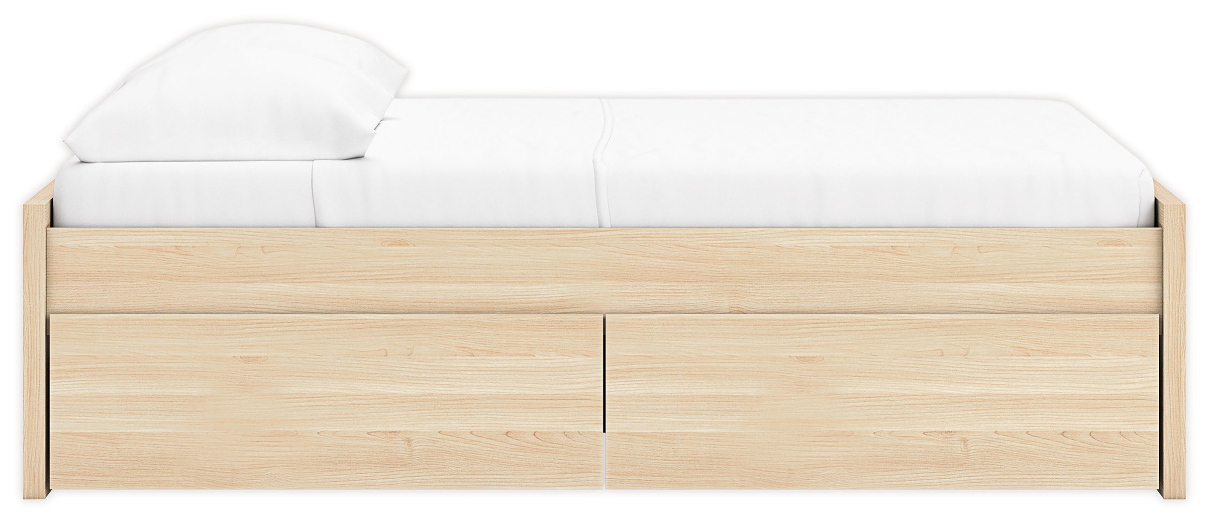 Onita Natural Full Platform Bed with 1 Side Storage - EB9632B8