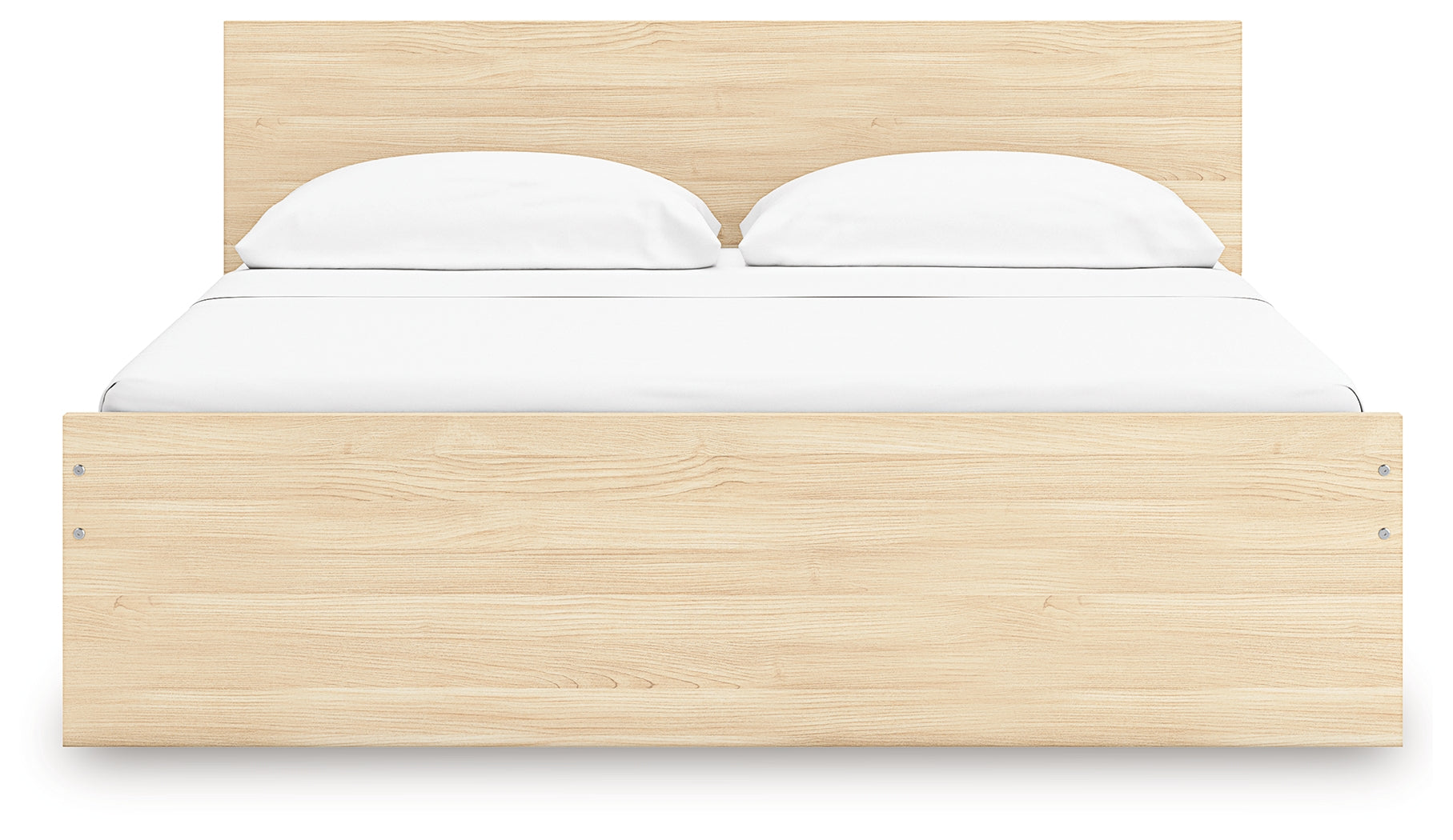 Onita Natural King Panel Platform Bed with 2 Side Storage - EB9632B24
