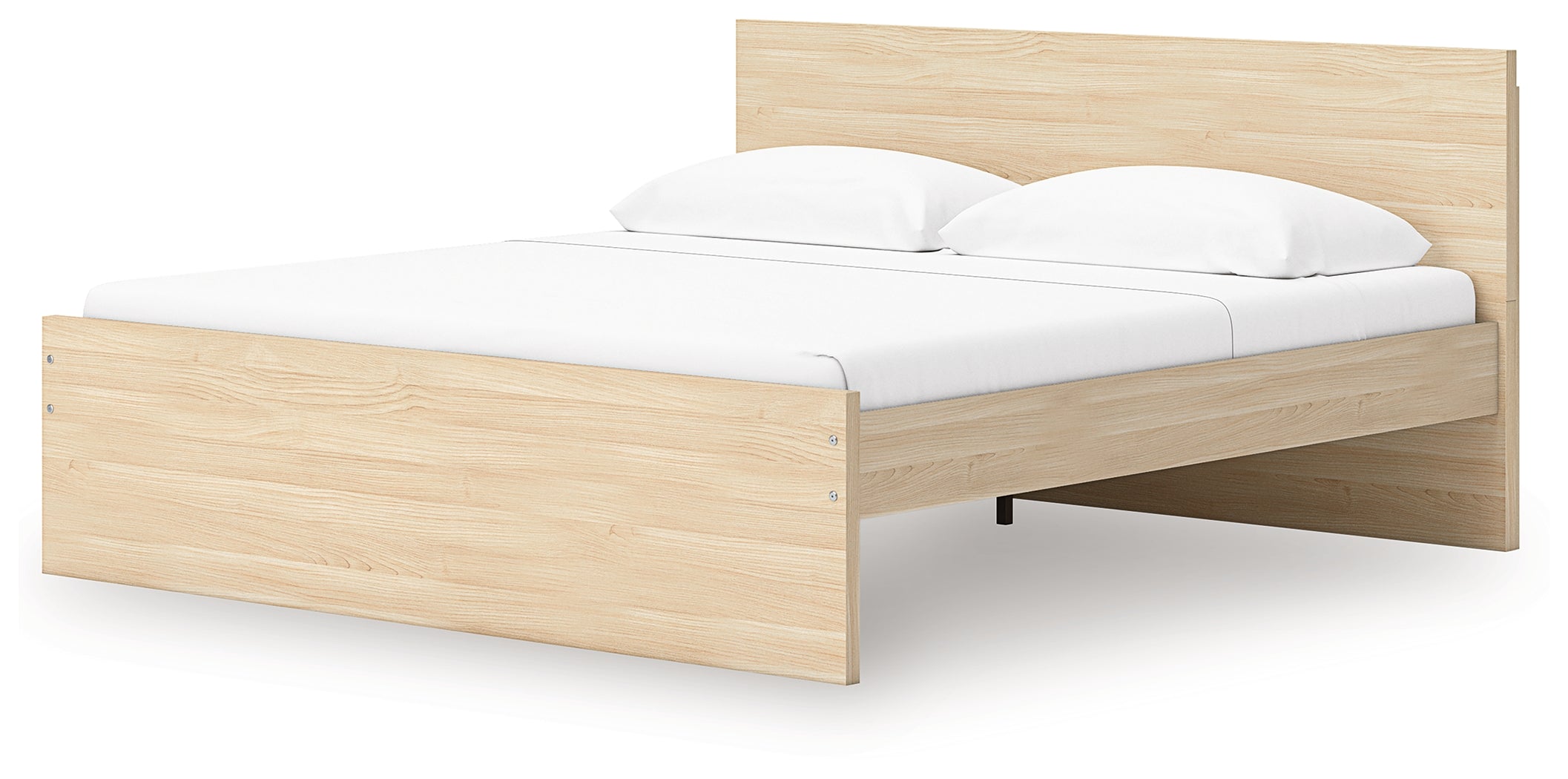 Onita Natural King Panel Platform Bed with Storage - EB9632B23