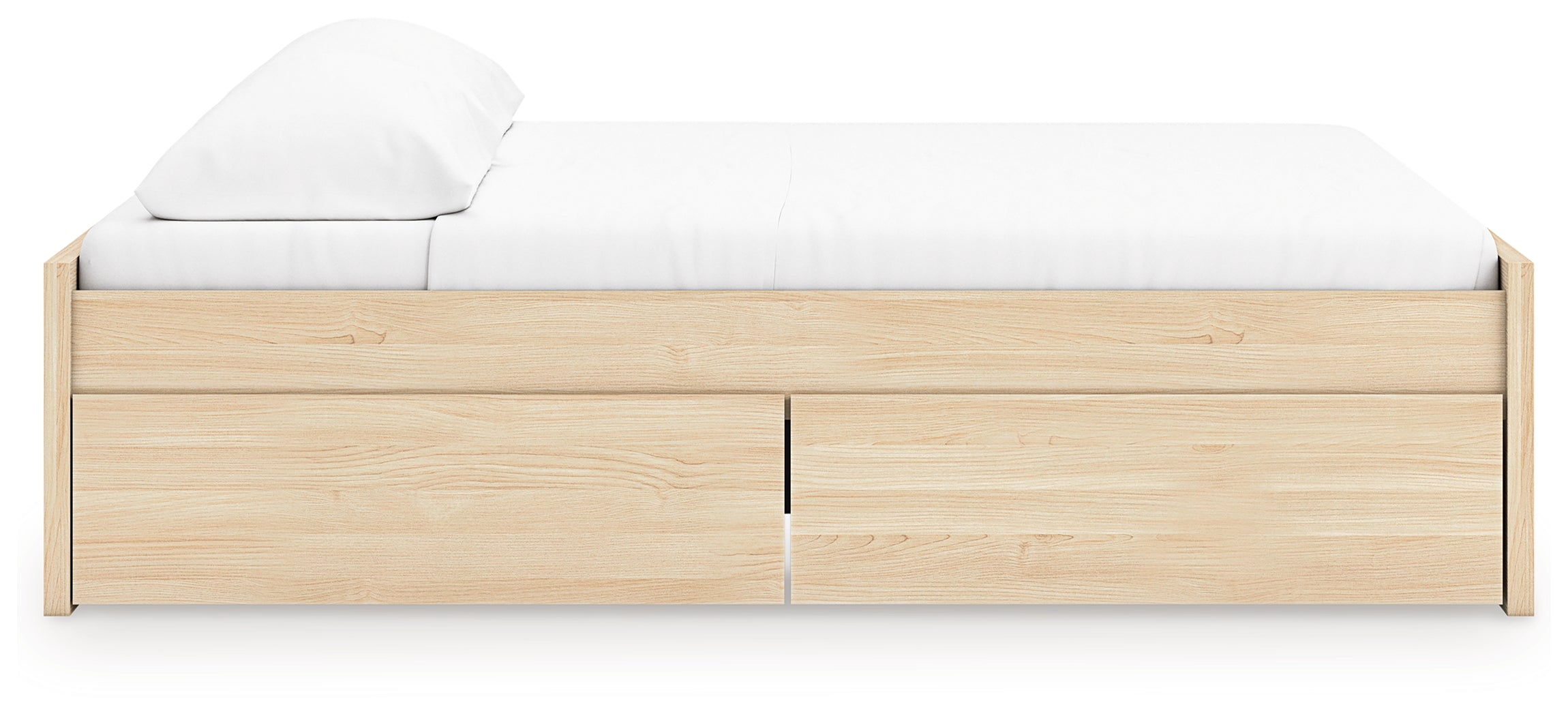 Onita Natural King Platform Bed with 1 Side Storage - EB9632B20