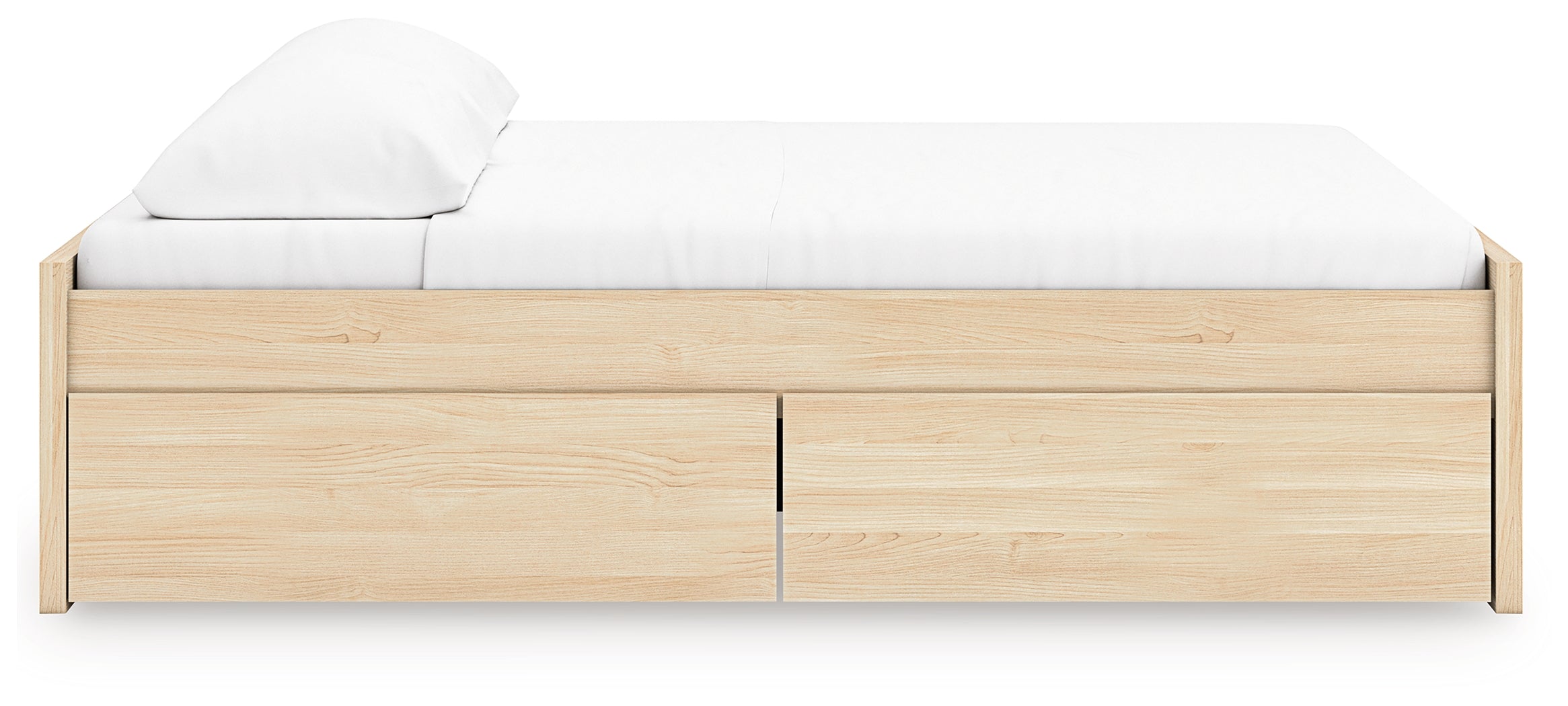Onita Natural King Platform Bed with 2 Side Storage - EB9632B21