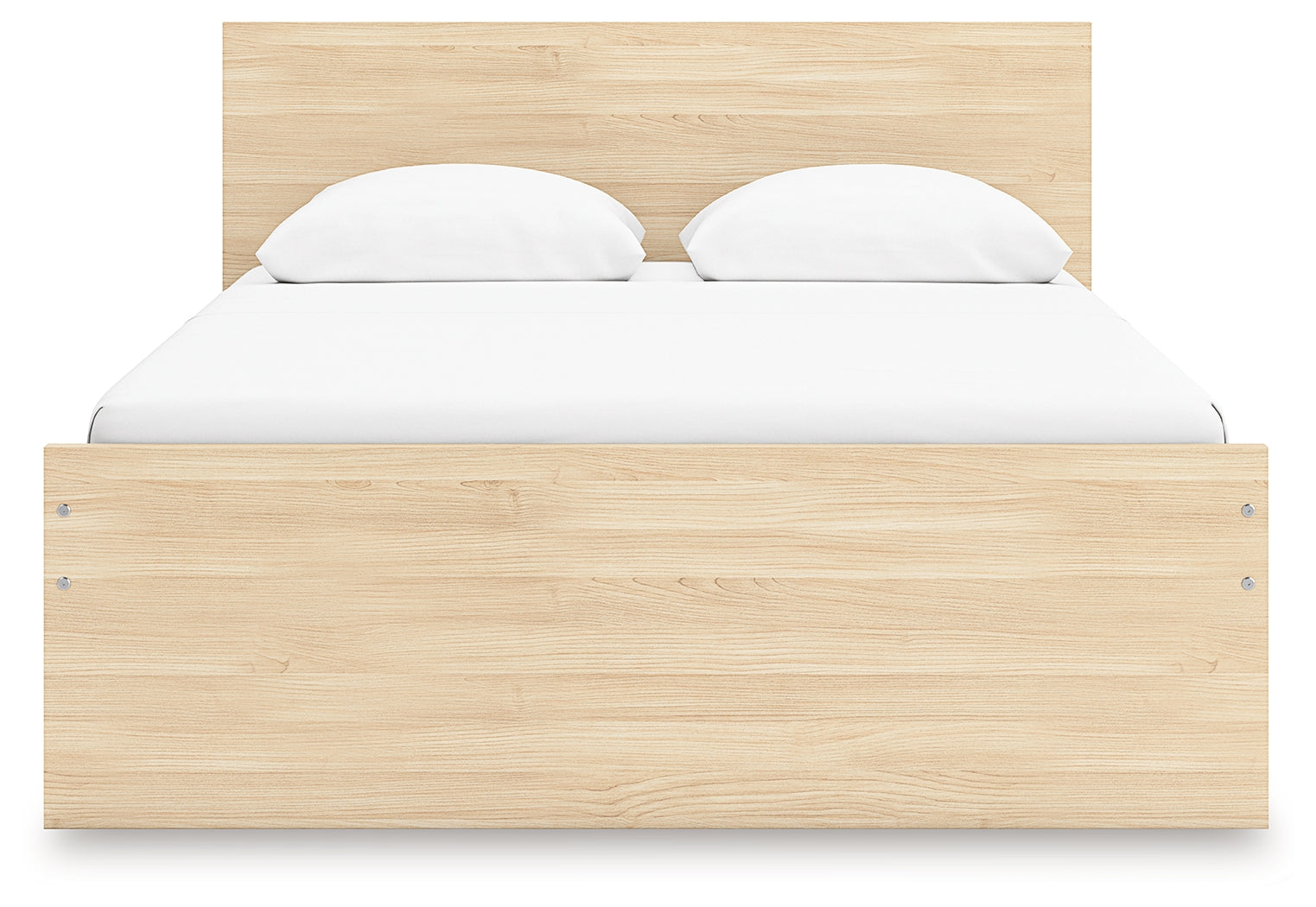 Onita Natural Queen Panel Platform Bed with 1 Side Storage - EB9632B12