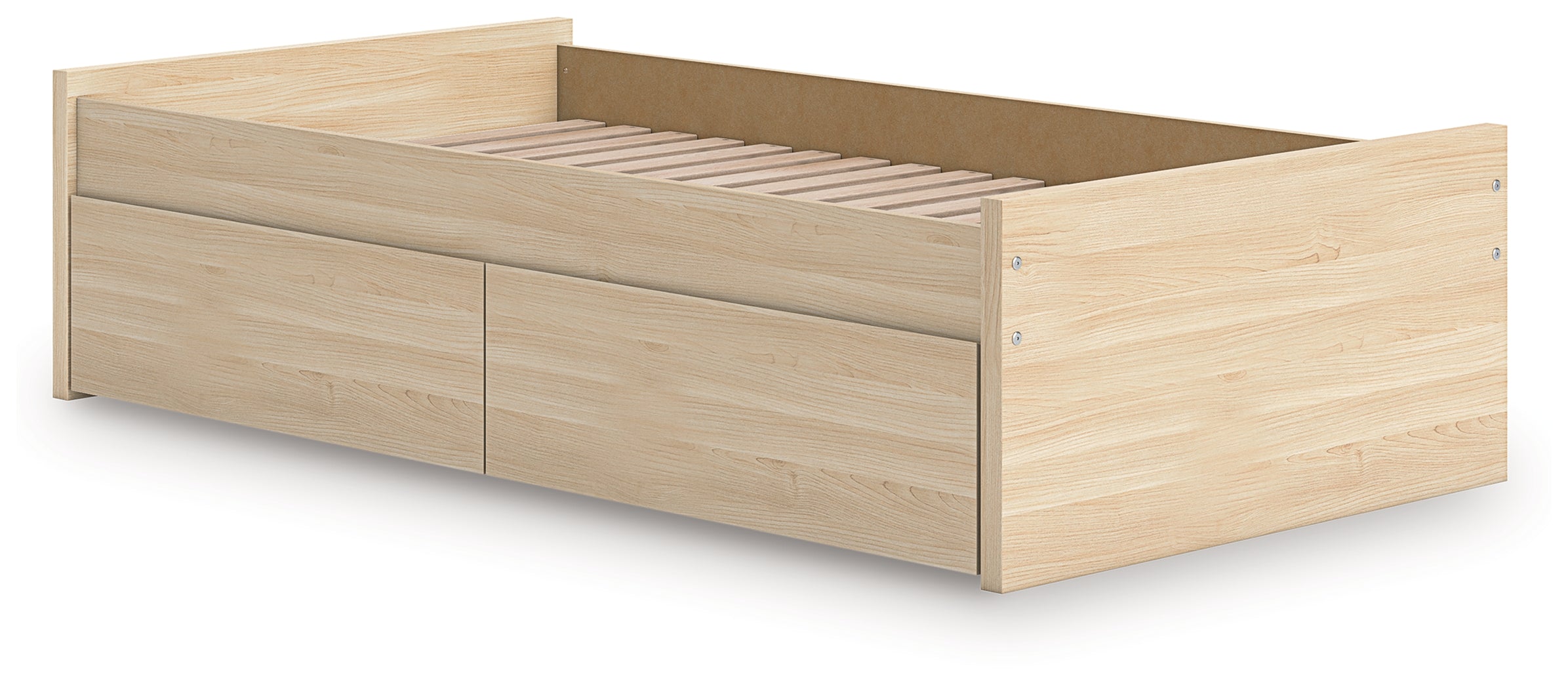 Onita Natural Twin Platform Bed with 1 Side Storage - EB9632B7