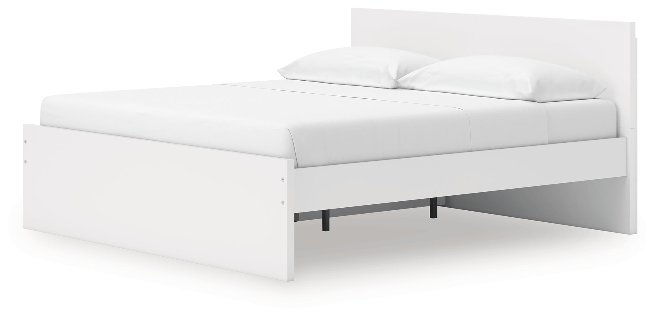 Onita White King Panel Platform Bed with Storage - EB9630B20
