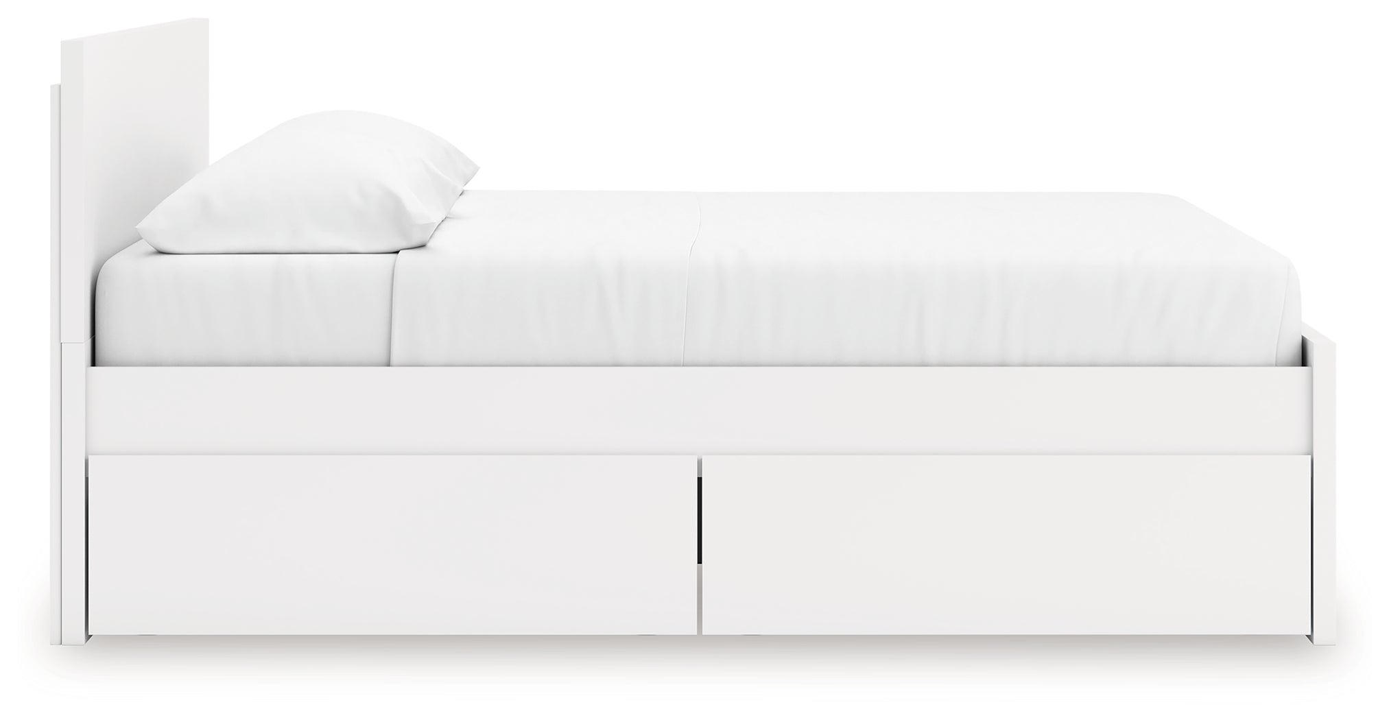 Onita White King Panel Platform Bed with Storage - EB9630B20