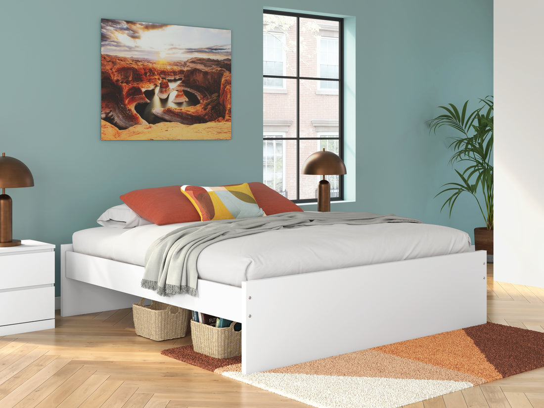 Onita White King Platform Bed - EB9630B17