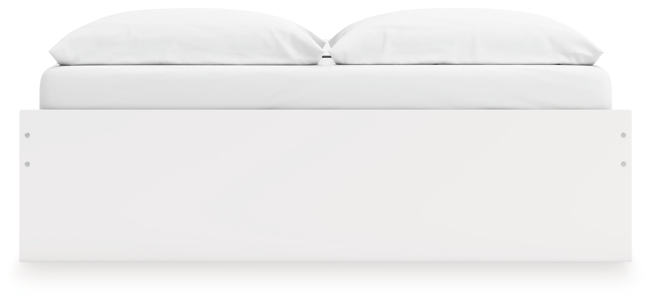 Onita White King Platform Bed with 1 Side Storage - EB9630B23