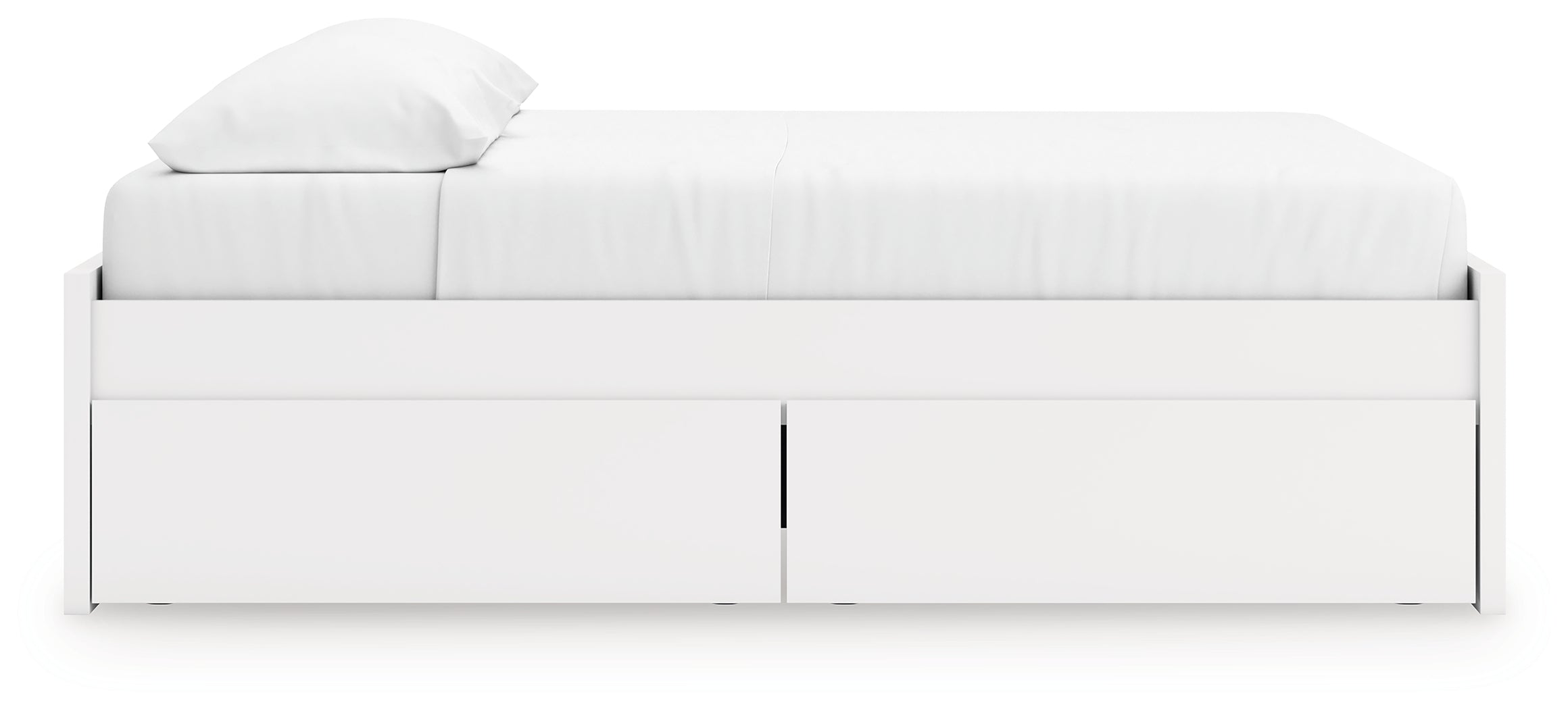 Onita White King Platform Bed with 2 Side Storage - EB9630B18