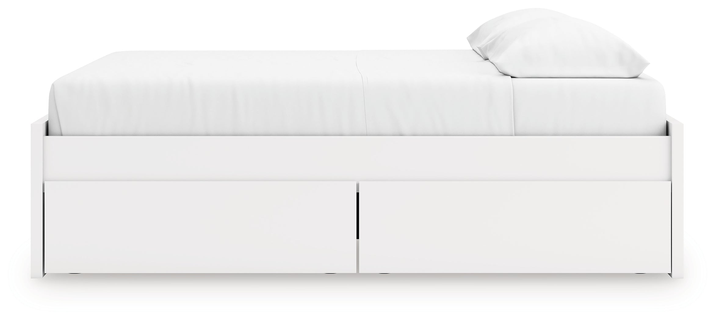 Onita White King Platform Bed with 2 Side Storage - EB9630B18