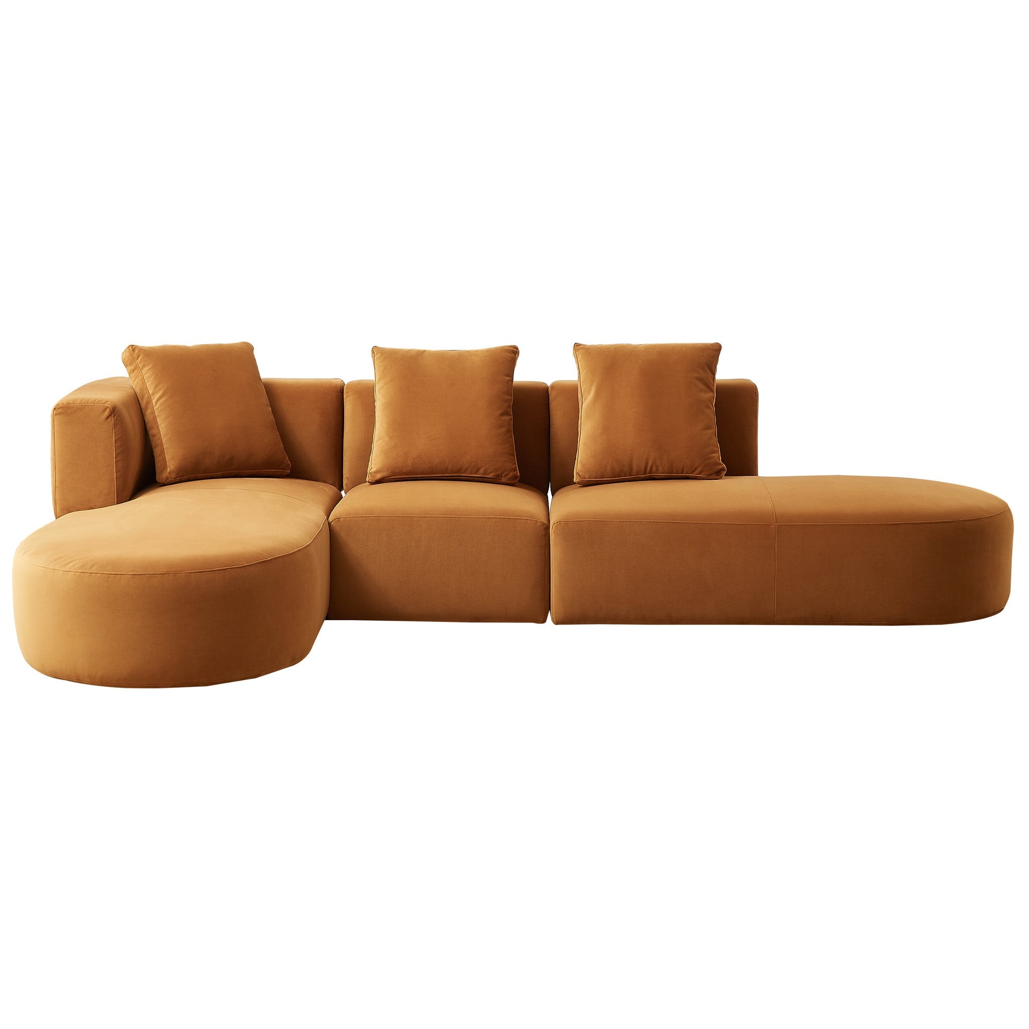 Orby Velvet Sectional Sofa Left Facing - SEC02902001