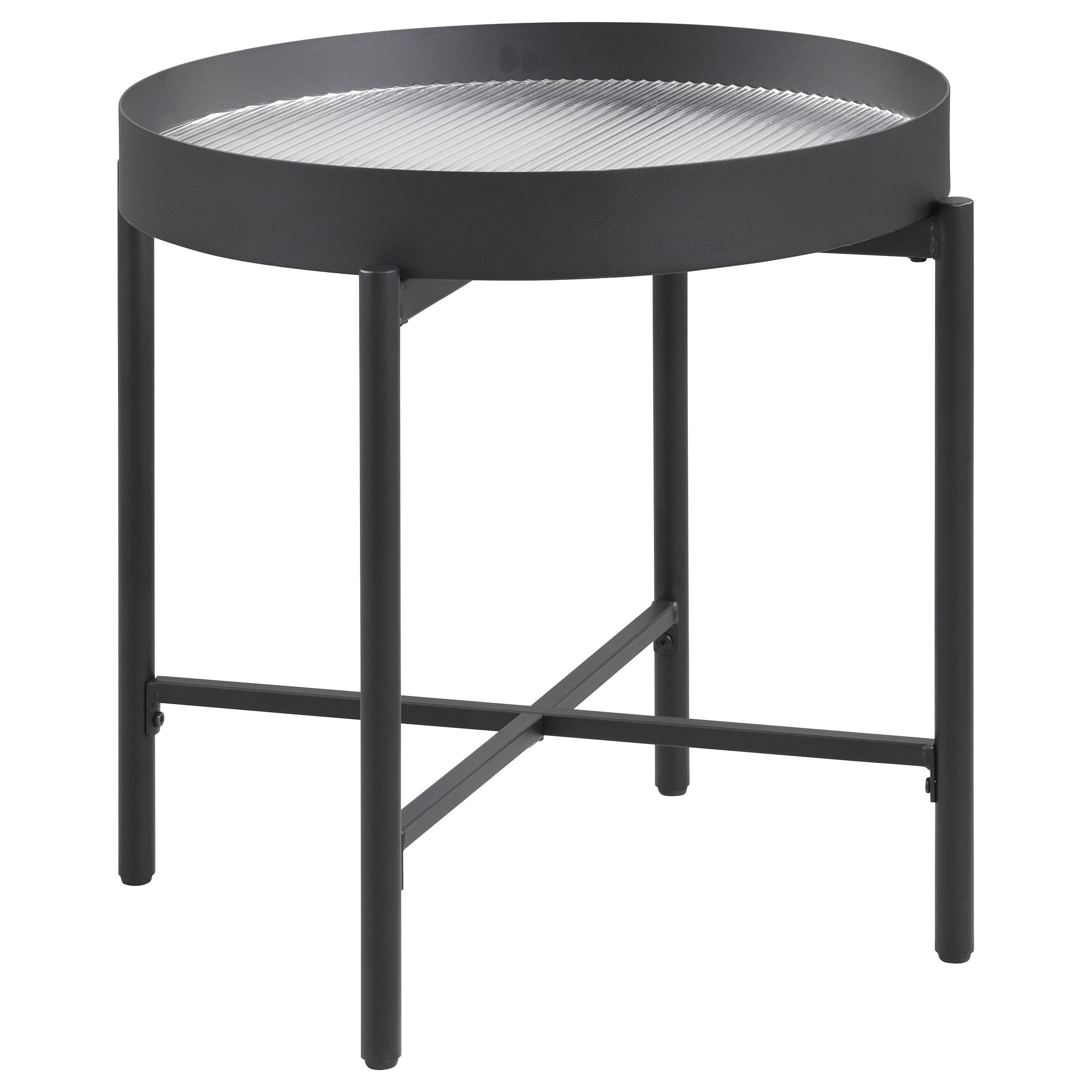 Ozella 2-piece Round Coffee and End Table Set Sandy Black - 707898-S2