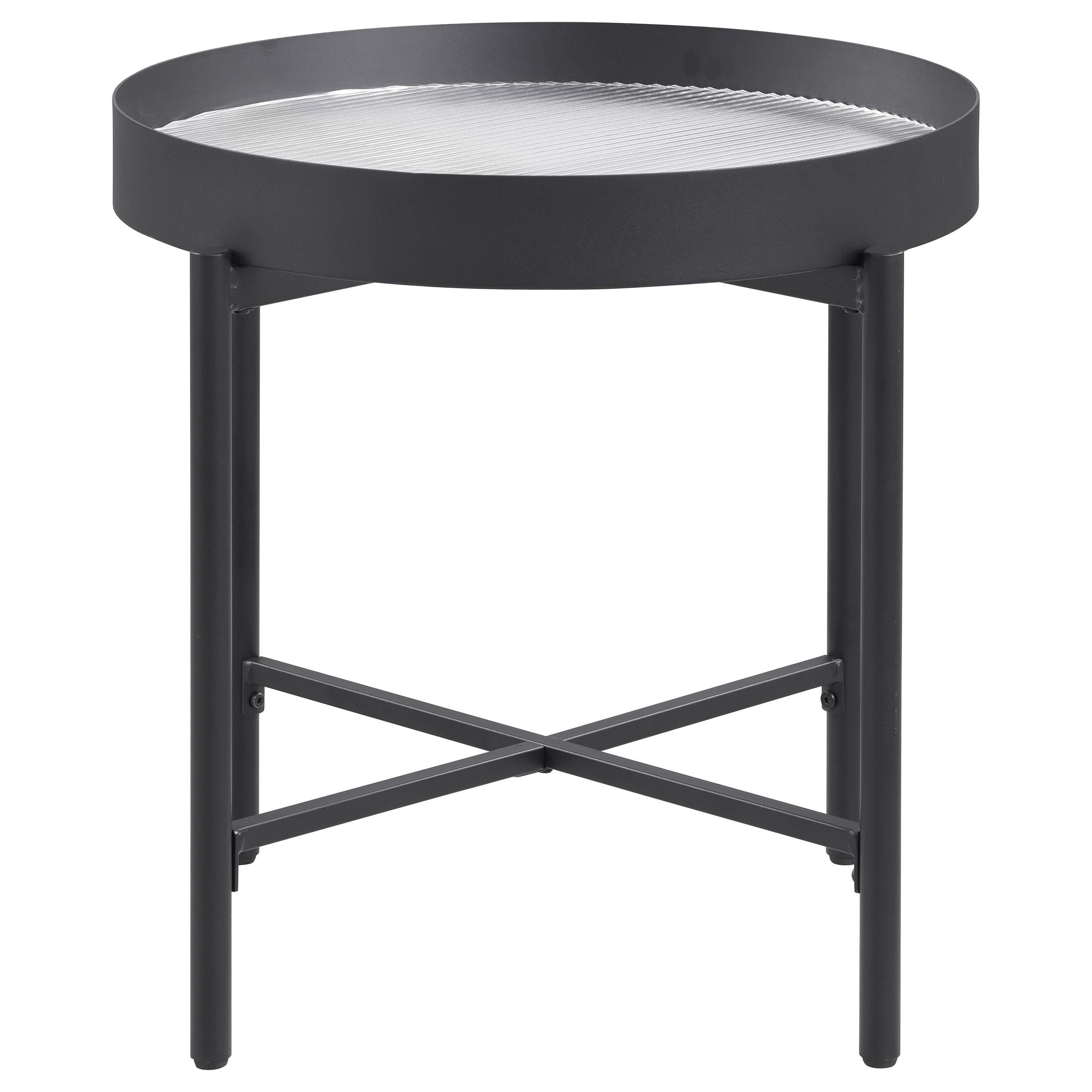Ozella 3-piece Round Coffee and End Table Set Sandy Black - 707898-S3
