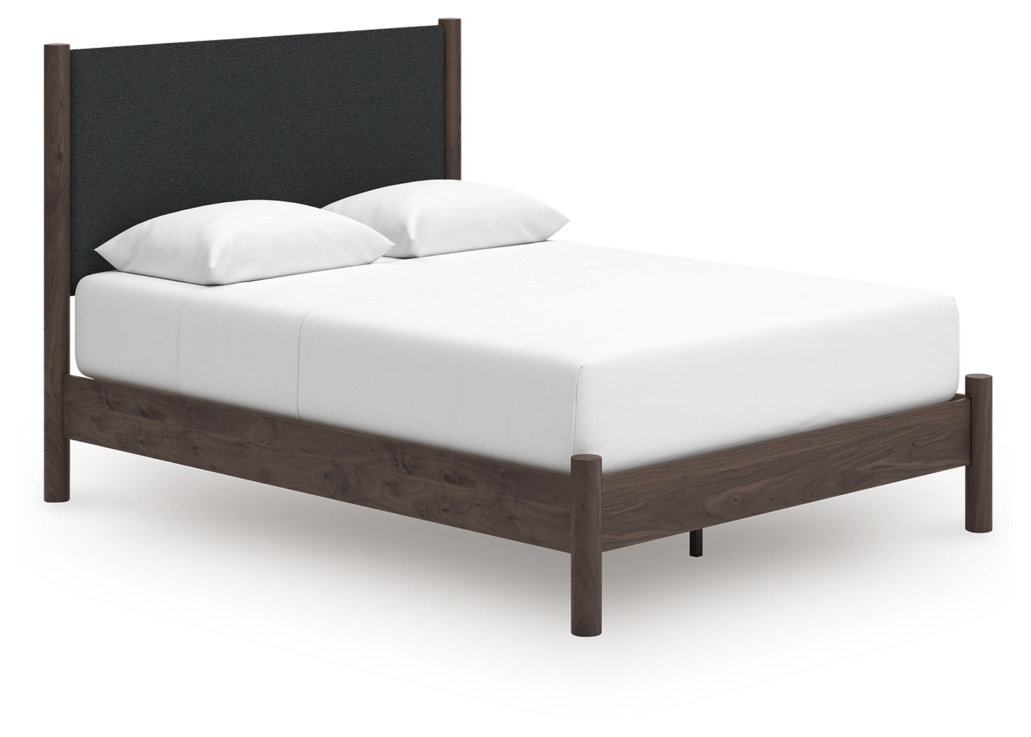 Pamytta Brown Queen Upholstered Panel Platform Bed - PCB2614B12
