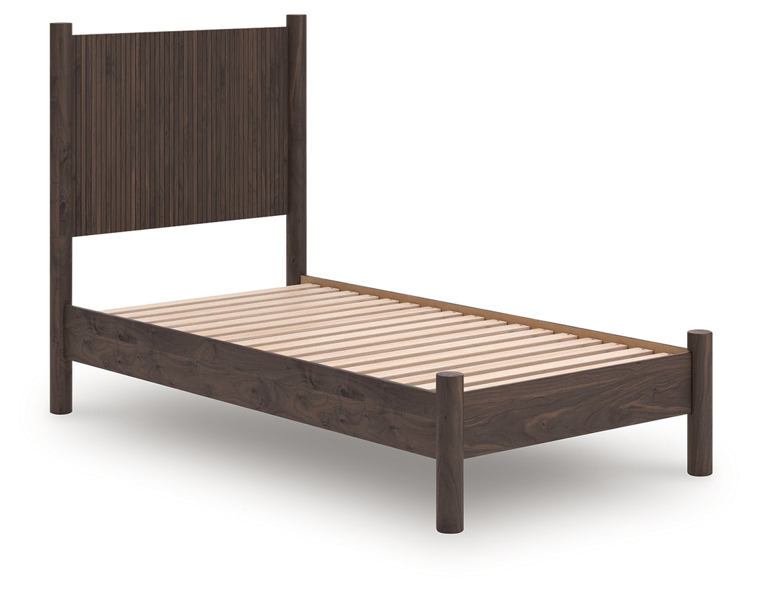 Pamytta Brown Twin Panel Platform Bed - PCB2614B2
