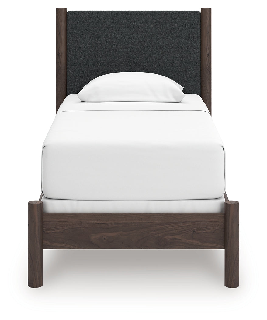 Pamytta Brown Twin Upholstered Panel Bed - PCB2614B20