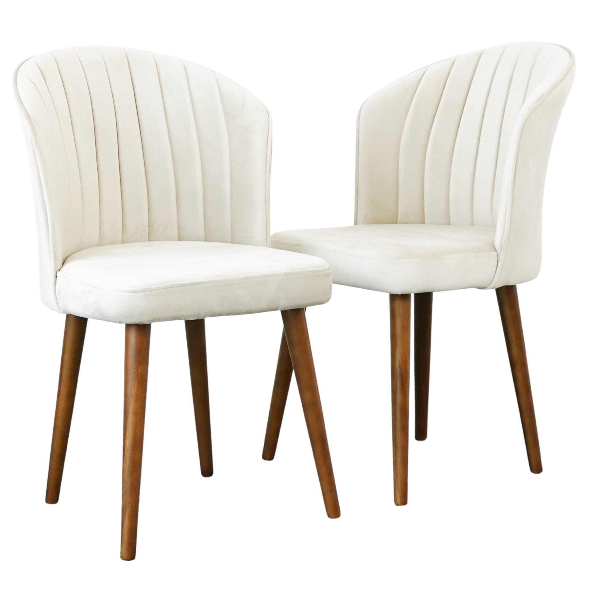Parsons Dining Chair Set of 2 - Beige Velvet - DCH01704301