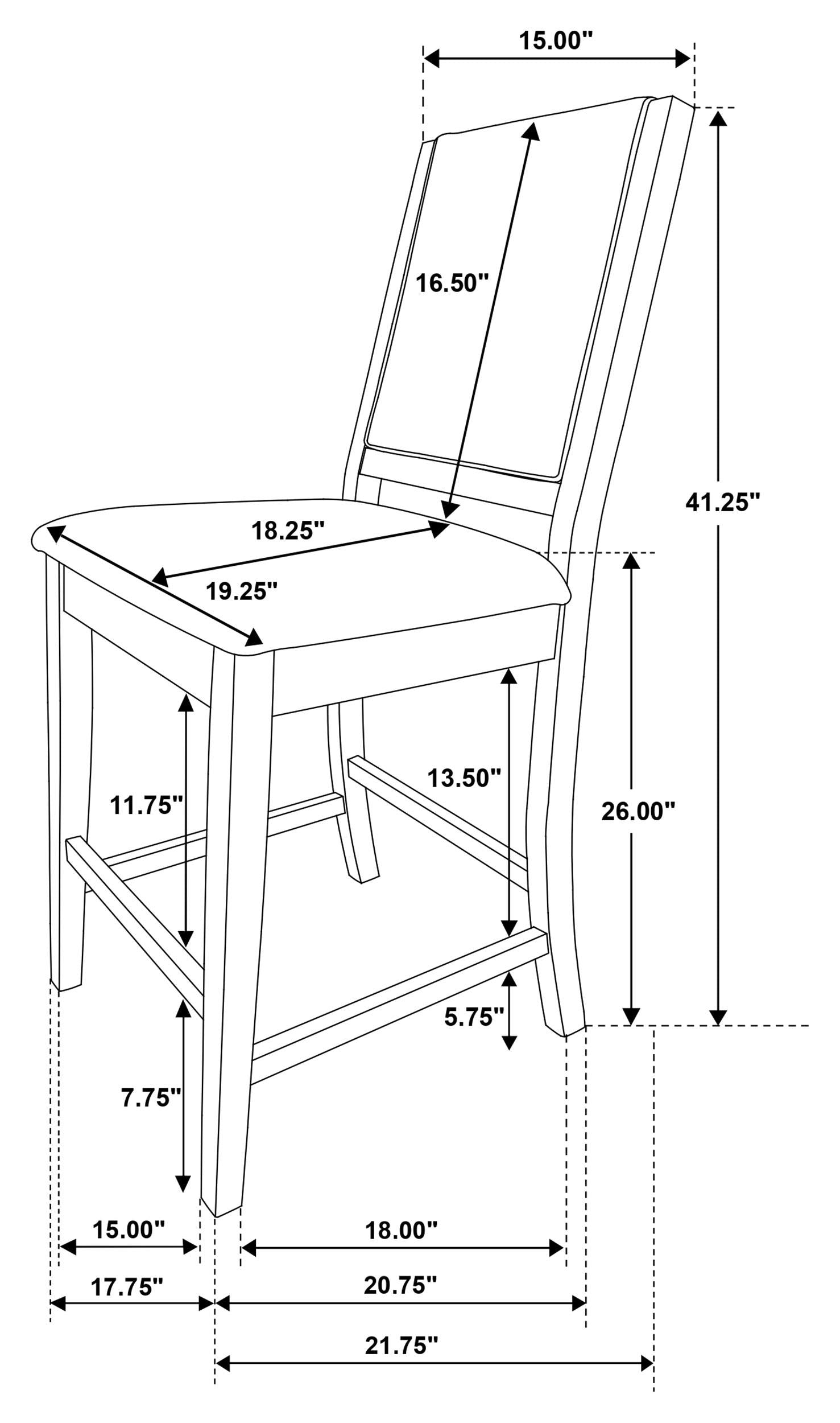 Patterson 7-piece Counter Height Dining Set Mango Oak - 108888-S7