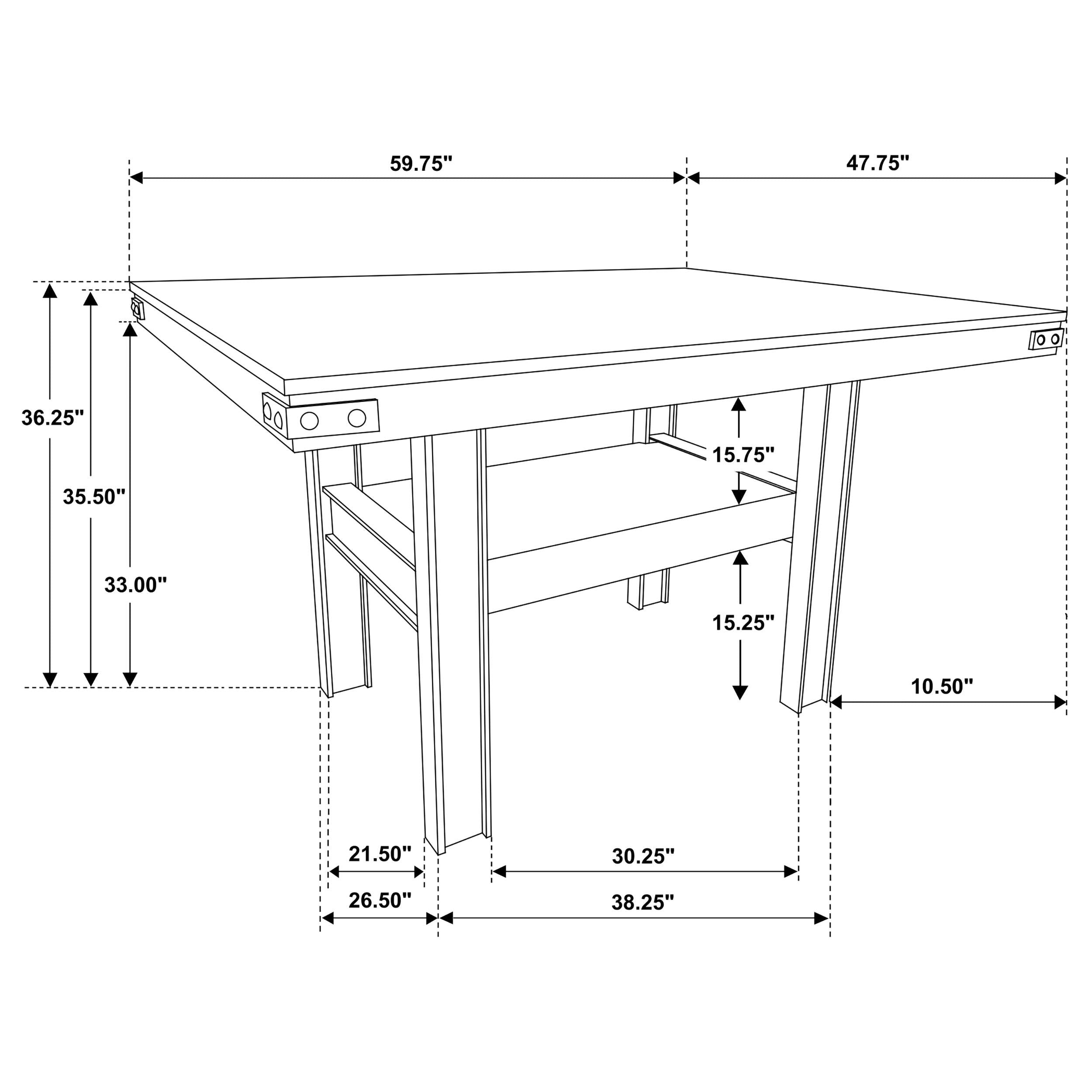 Patterson Rectangular Counter Height Dining Table Mango Oak - 108888