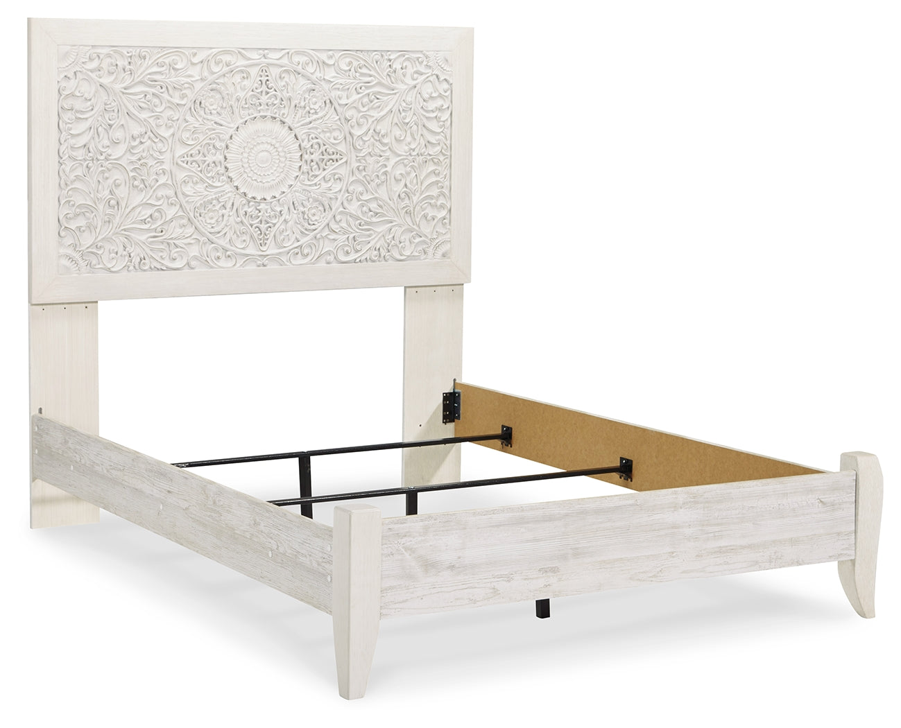 Paxberry Whitewash Full Panel Bed, Dresser and Nightstand - B181B23