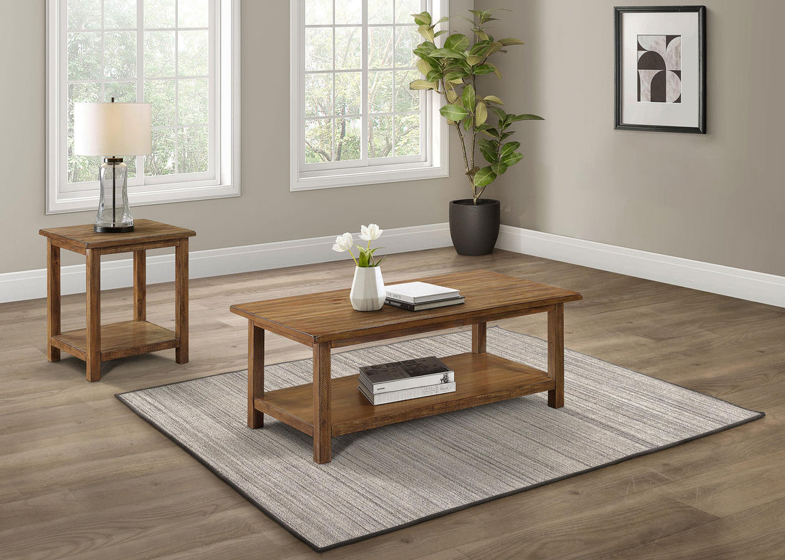 Payne 2-piece Coffee and End Table Set Distressed Brown - 710548-S2A
